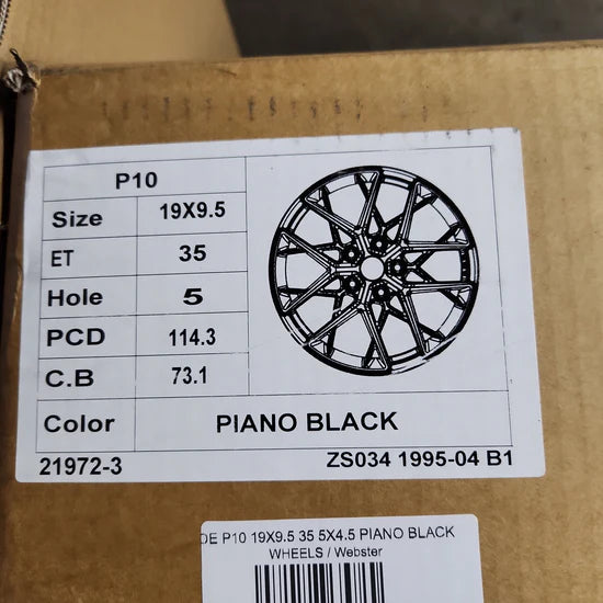 OE P10 19X9.5 35 5X4.5 PIANO BLACK CB73.1 ET35