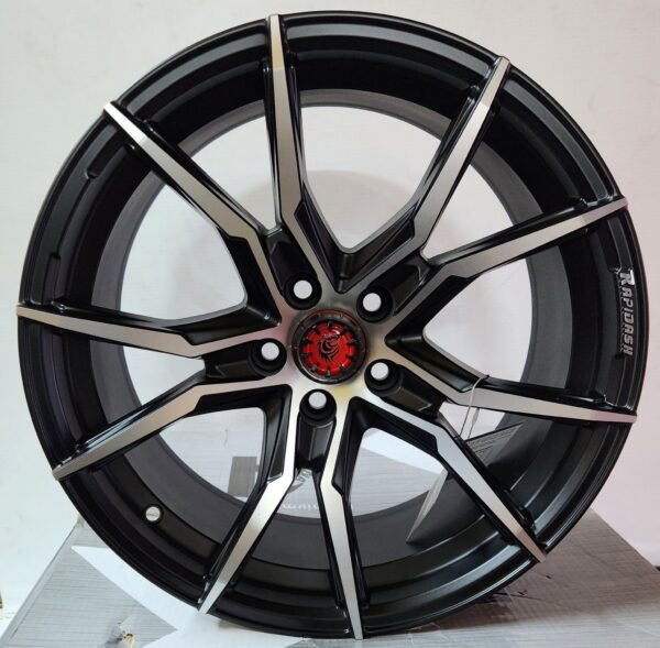 RAPIDASH RD-R7 17×7.5 5×100 MATTE BLACK MACHINED FACE WITH MILL LETTERINGD CB73.1 ET35