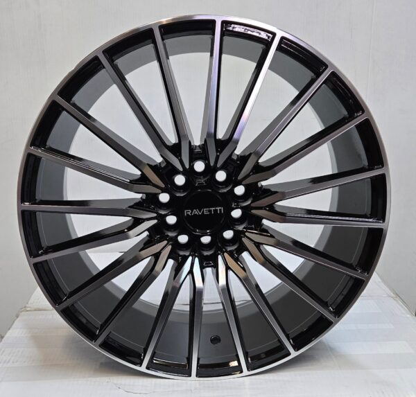 RAV-18 18X8.0 5X100 5X114.3 BLACK MACHINED FACE CB73.1 ET35