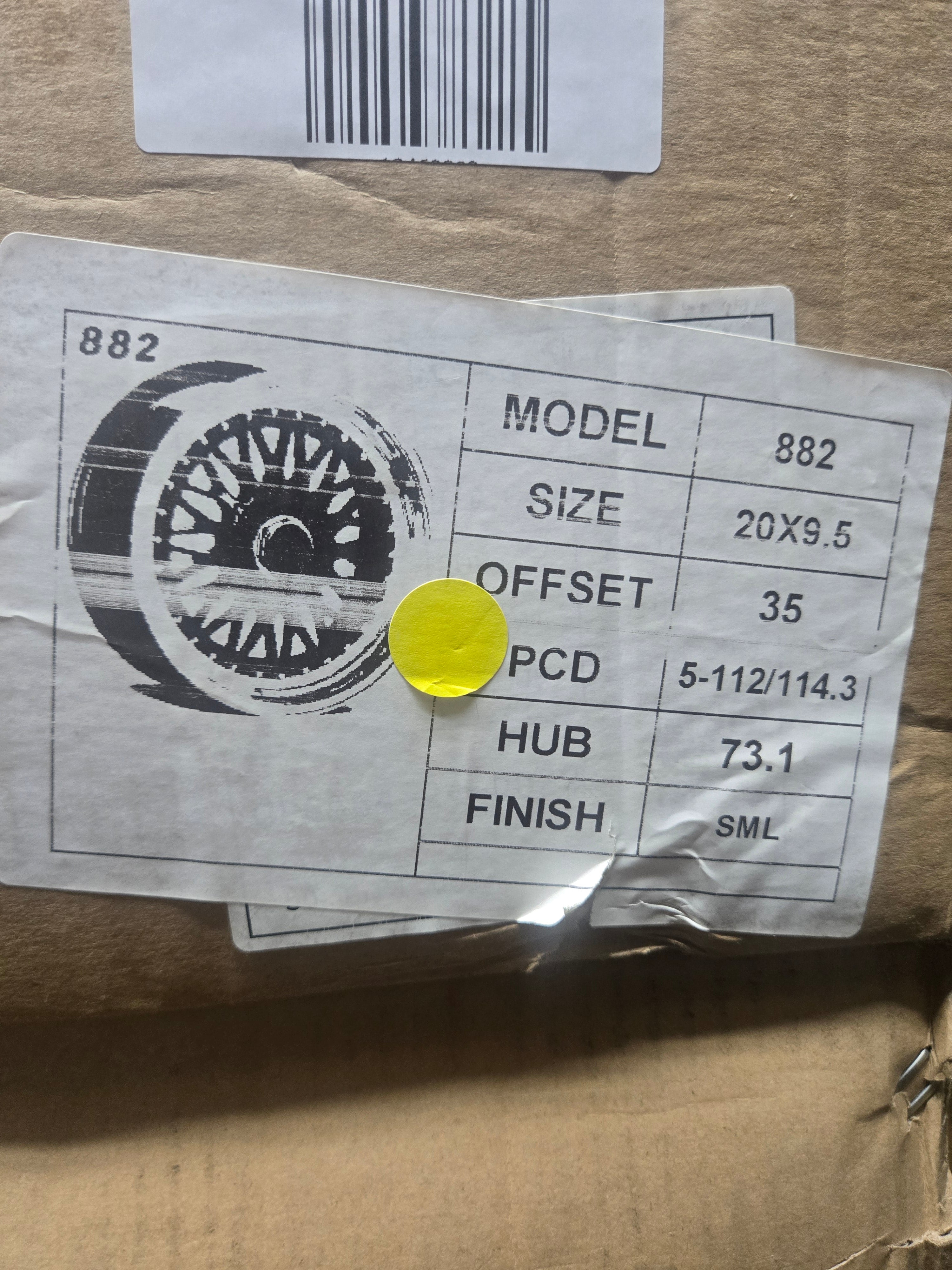 882 20X9.5 5X112 5X114.3 SILVER CB73.1 ET35
