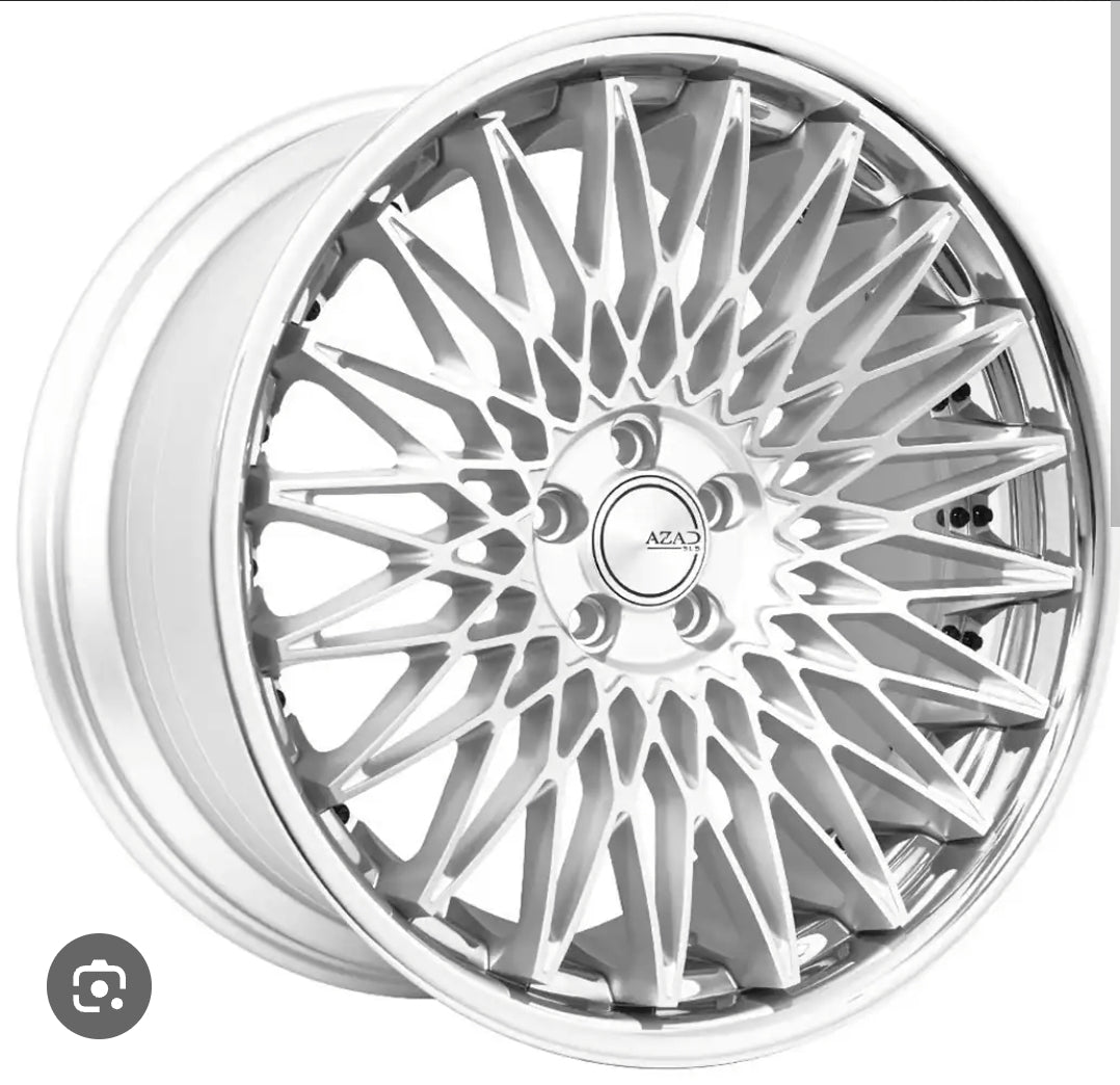 AZAD AZSLS2.0 22X10.5 5X120 BRUSHED SILVER SS LIP CB72.56 ET35