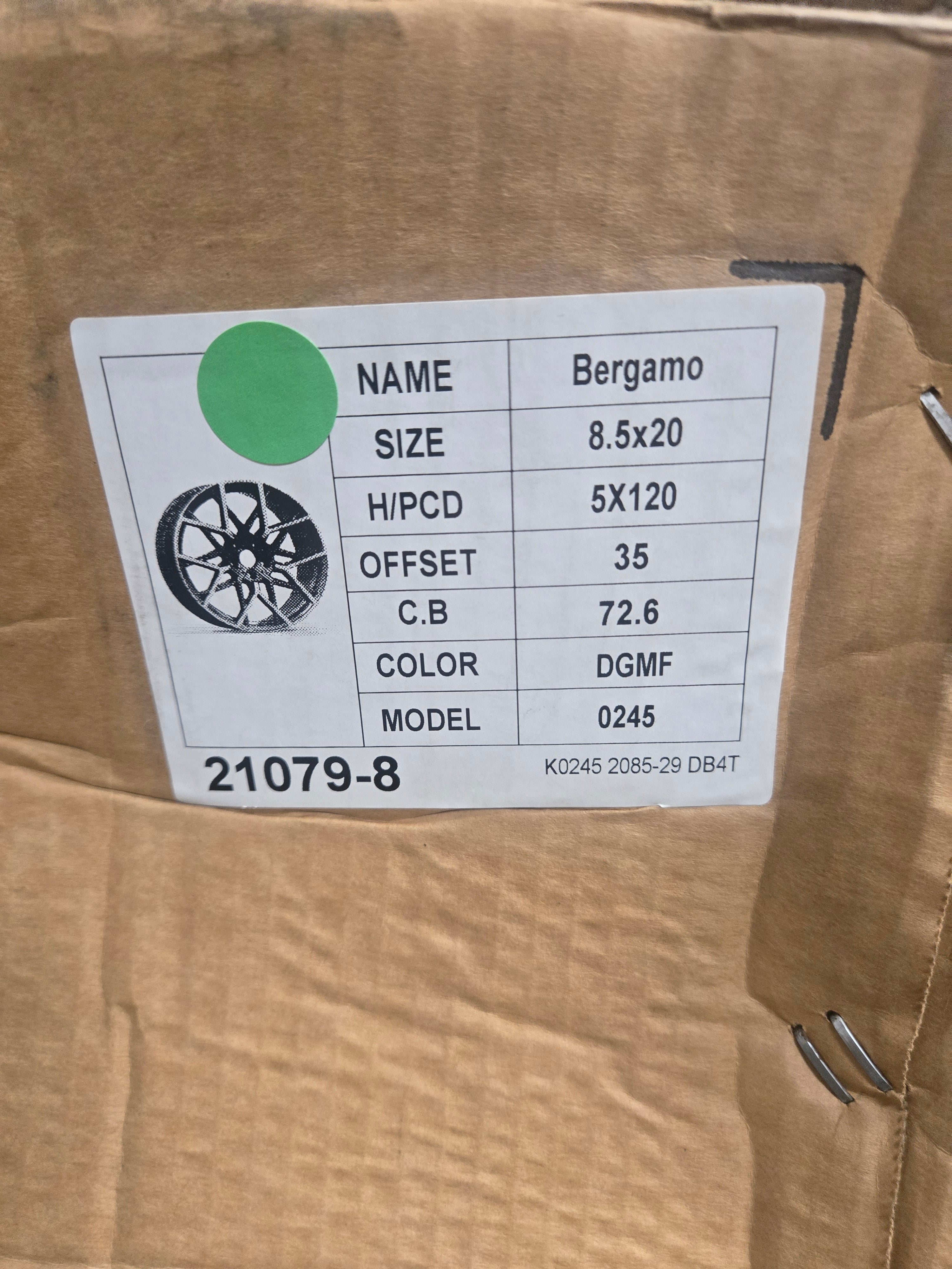 WHEELS BERGAMO -21079-8 20X8.5 5X120 GMM FACE