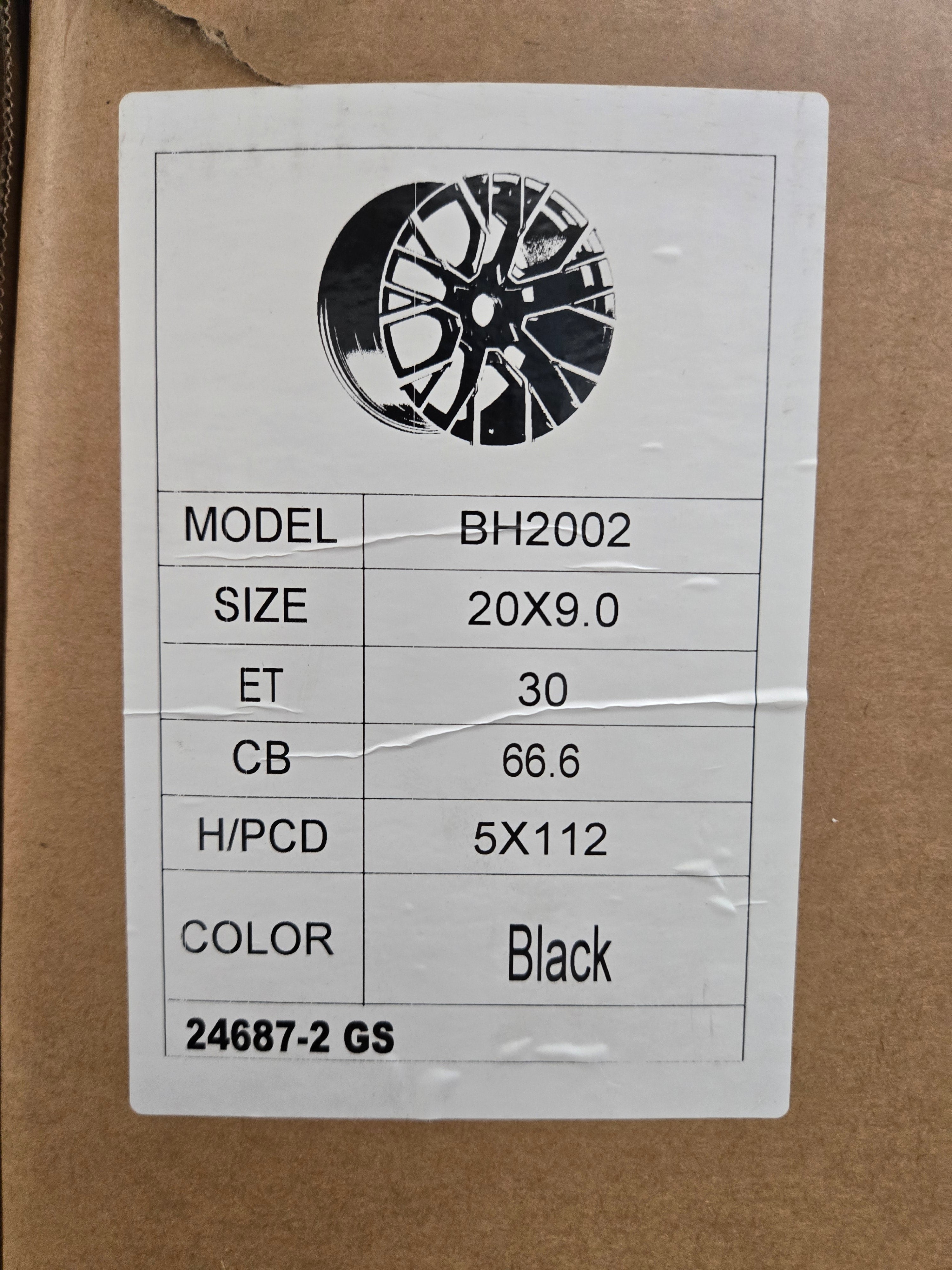 5618B BH2002 OP15BM 20X9.0 5X112 PIANO BLACK CB66.6 ET30