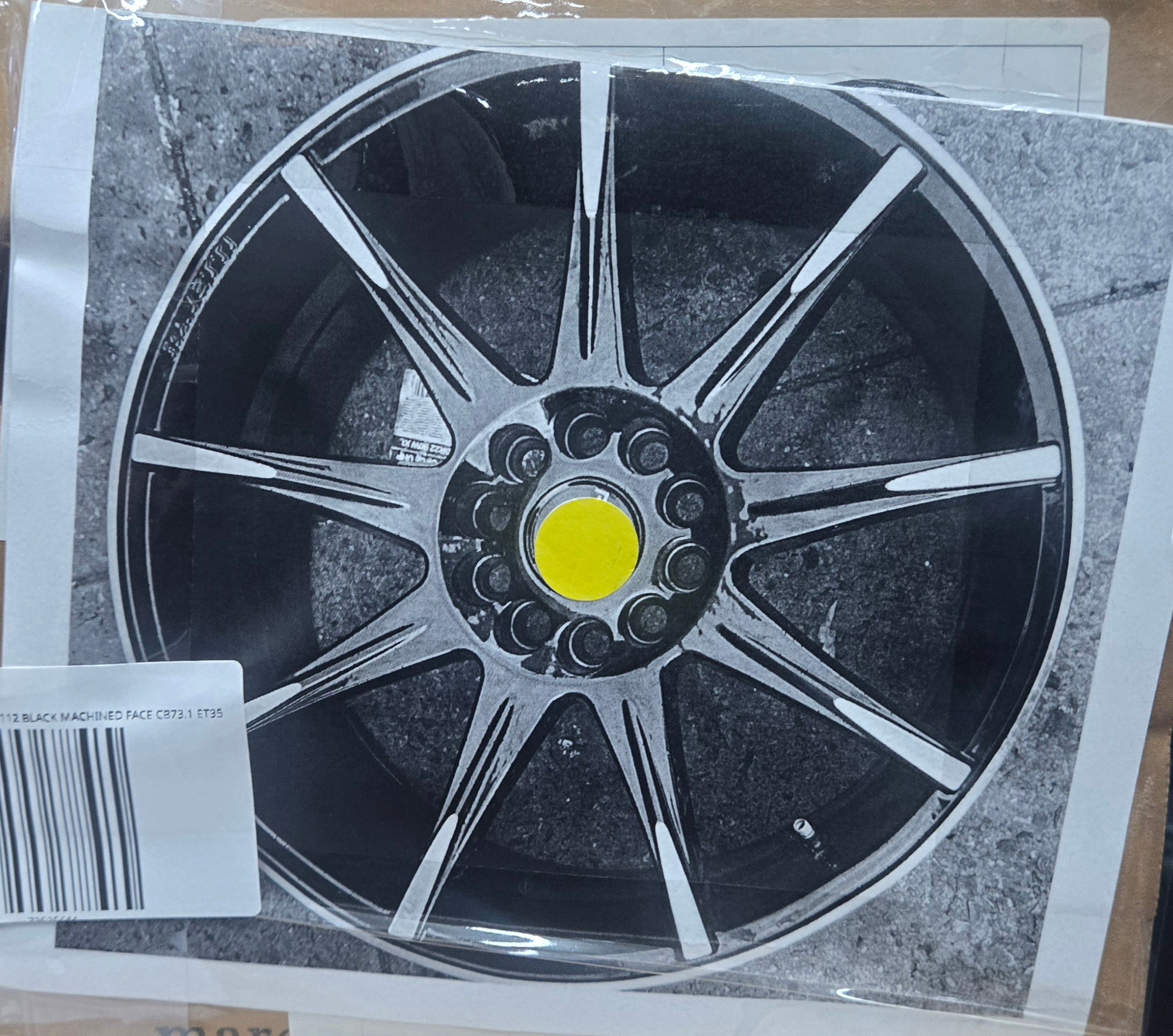 RAVETTI M9 18X8.5 5X114.3 5X112 BLACK MACHINED FACE CB73.1 ET35