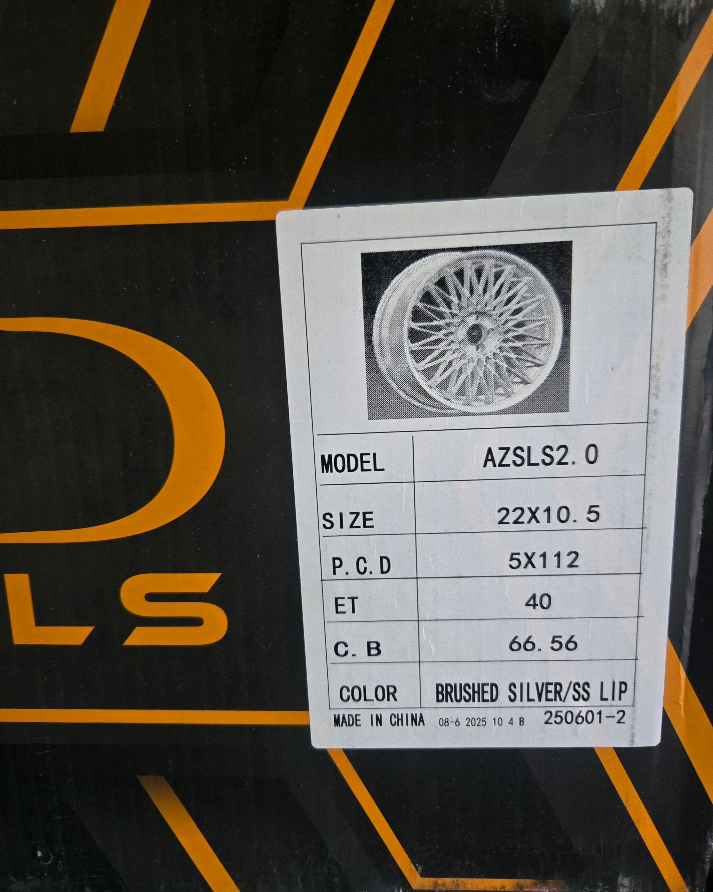 AZAD AZSLS2.0 22X10.5 5X112 BRUSHED SILVER SS LIP CB66.56 ET40