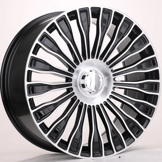 OE-313 20X8.5 5X112 PIANO BLACK MACHINED FACE