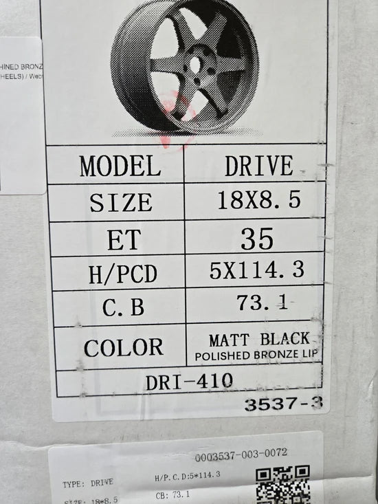 TRAKLITE DRIVE 18X8.5 5X14.3 MATTE BLACK MACHINED BRONZE LIP