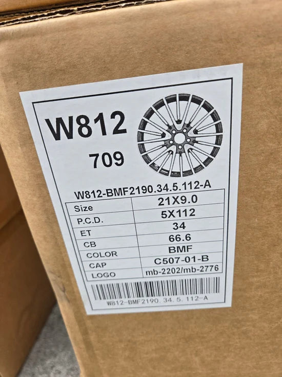W812 21X9.0 5X112 BLACK MACHINED FACE CB66.1 ET34