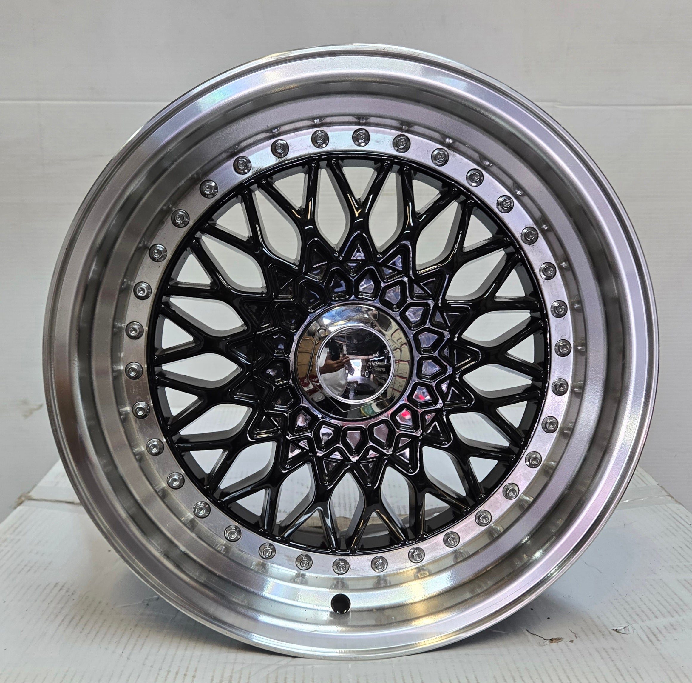 882 16x8 4x100 4x4.5 BLACK MACHINED LIP MACHINE LIP CB73.1 ET35