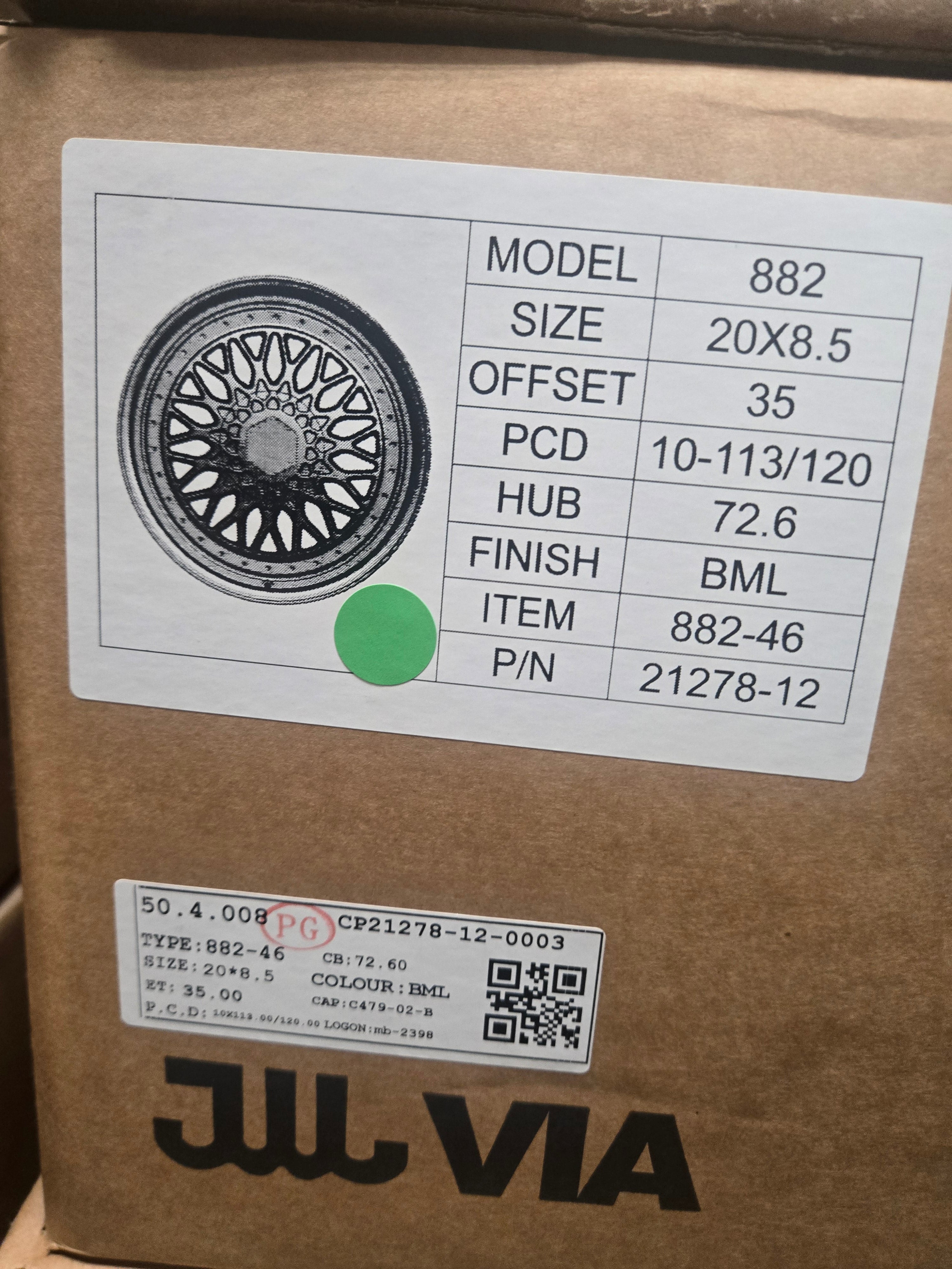 882 20X8.5 5X112 5X114.3 5X120 BLACK MACHINED LIP CB72.1 ET35