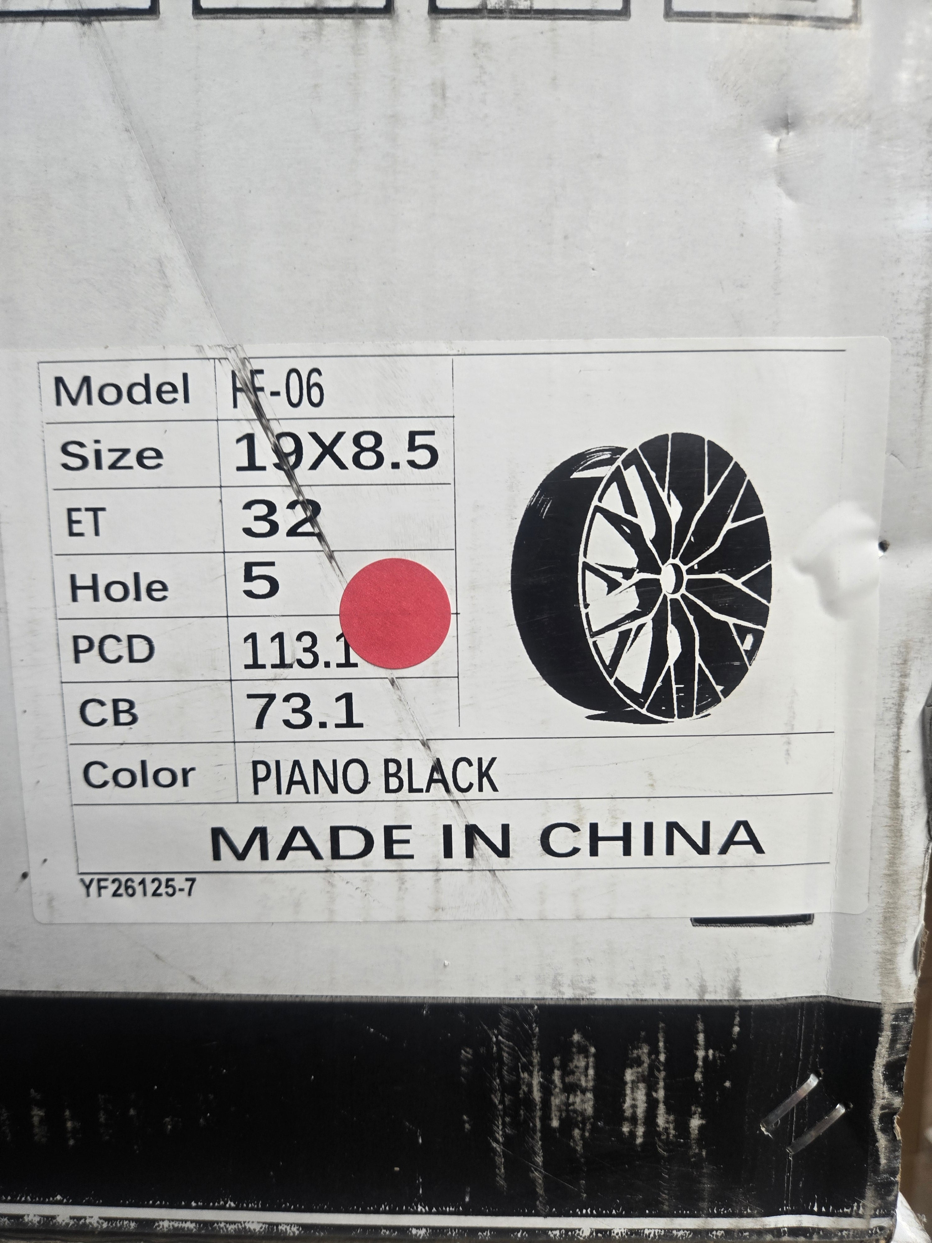 PEGASUS FF-06 19x8.5 5x112 5X114.3 LOSS BLACK CB73.1 ET32