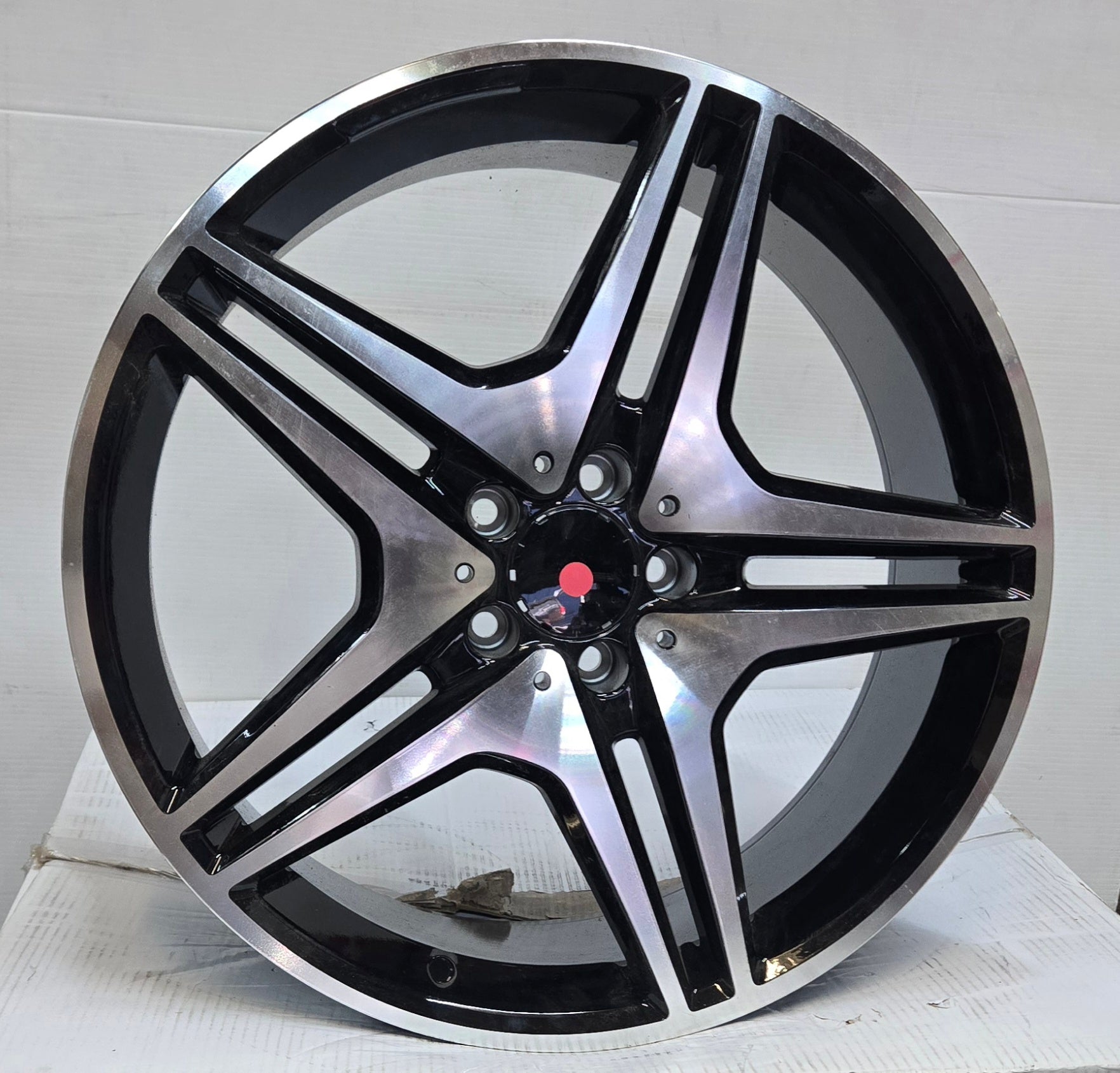 WCL101 20X9.5 5X112 BLACK MACHINED FACE CB66.6 ET35