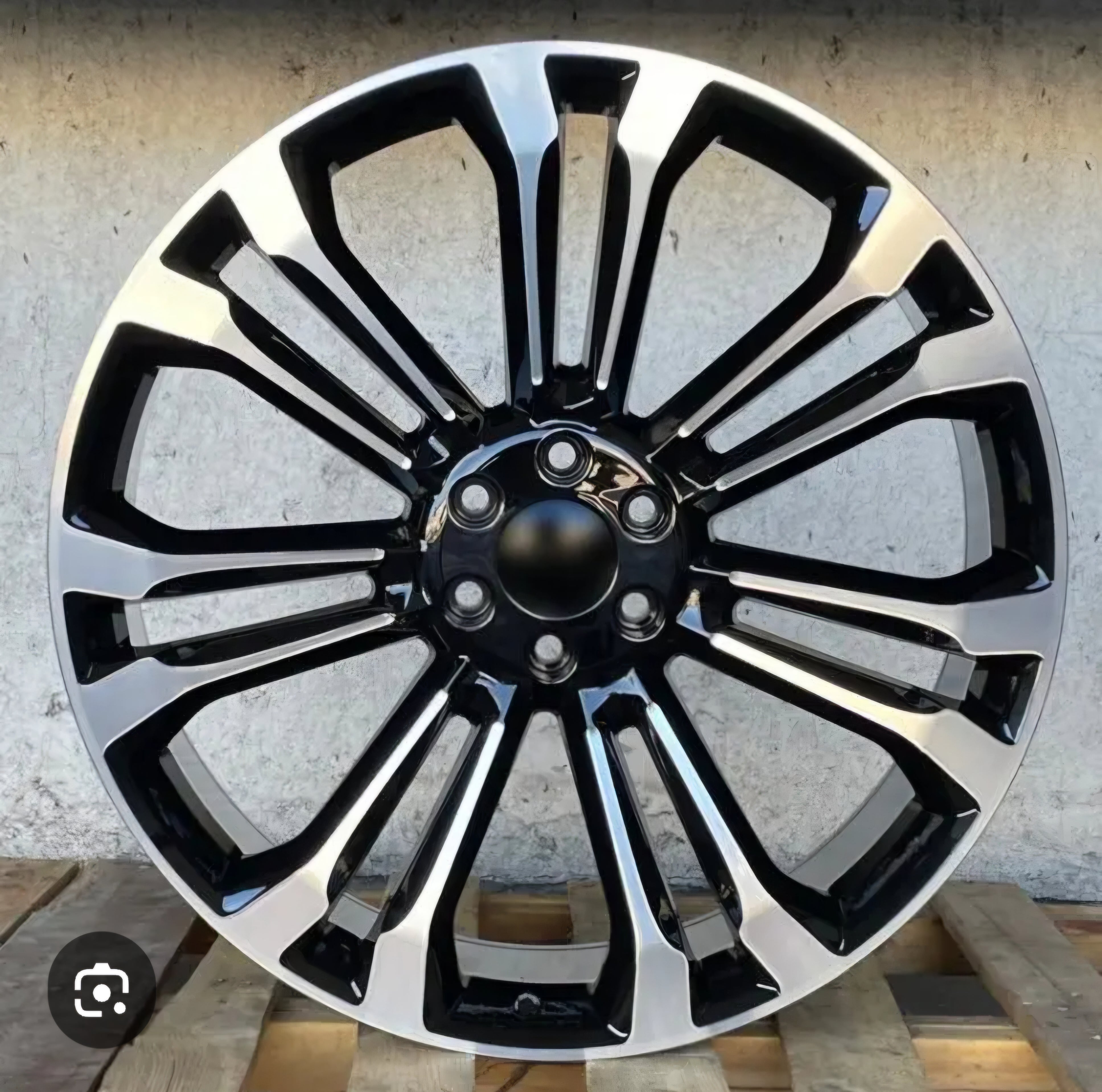 65307 26x9.5 6x139.7 BLACK MACHINED FACE CB106.1 ET25