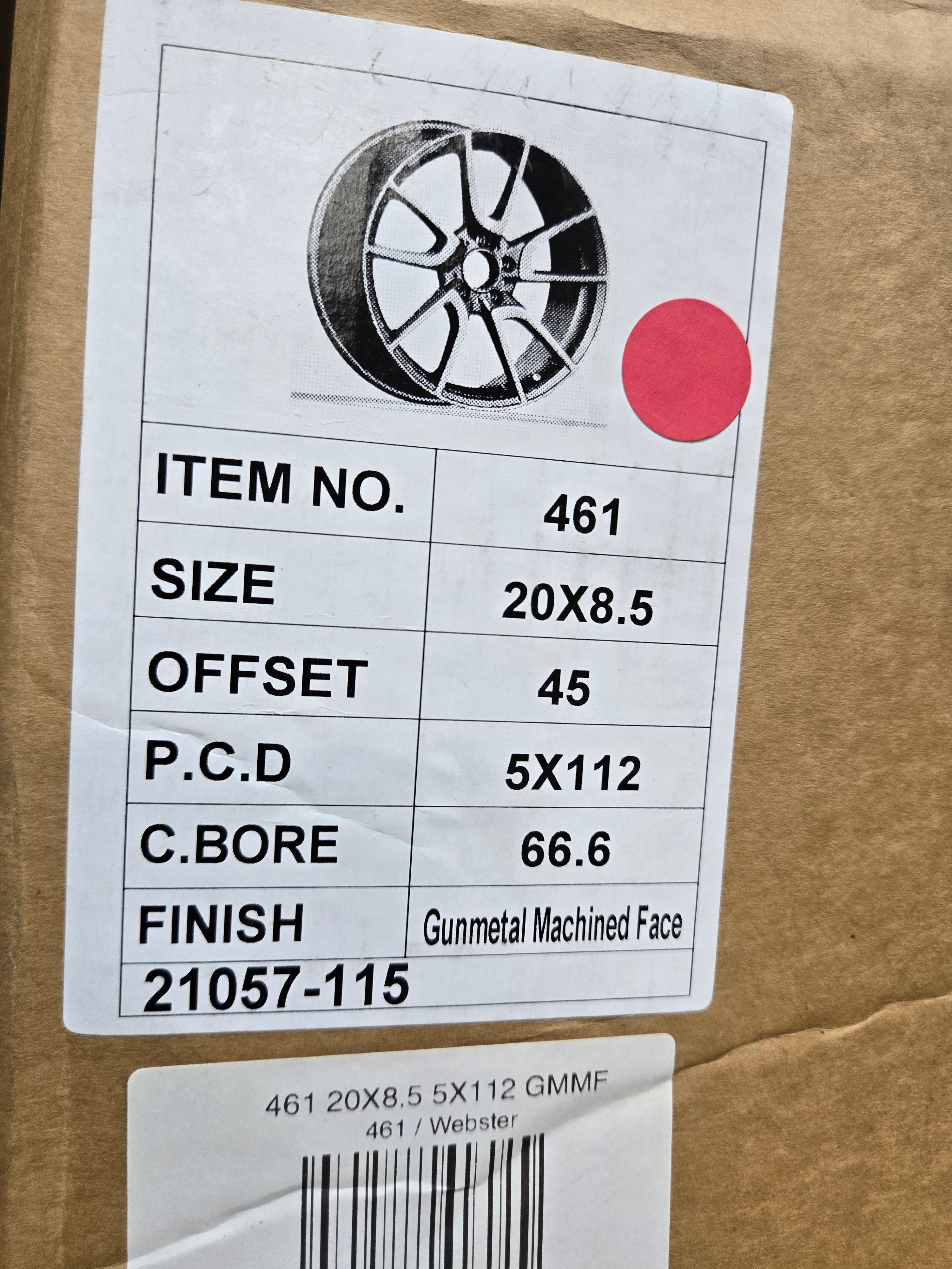 WHEELS 461 20X8.5 5X112 GMMF