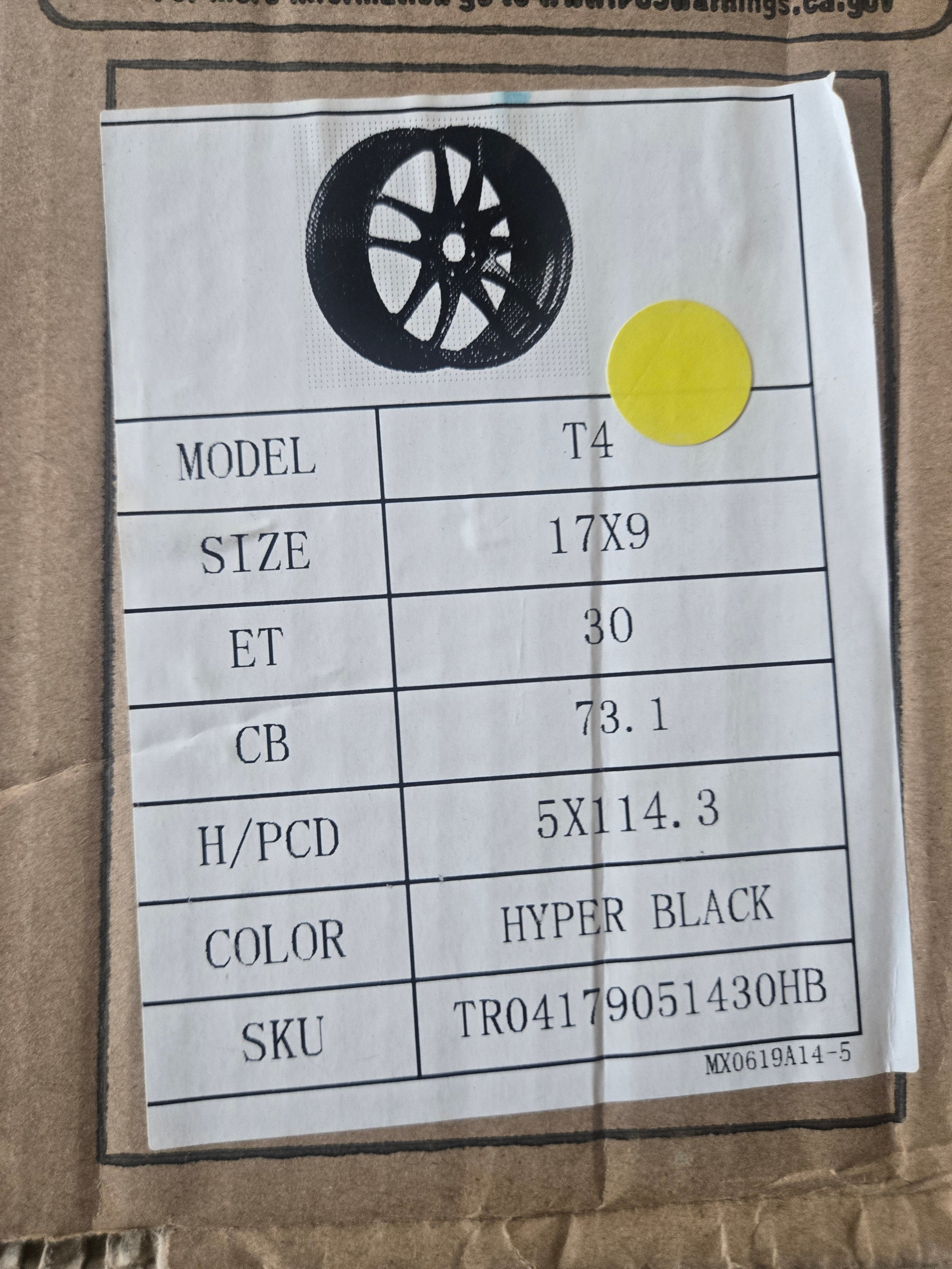 PEGASUSS T4 17X9.0 5X120 HYPER BLACK CB73.1 ET30