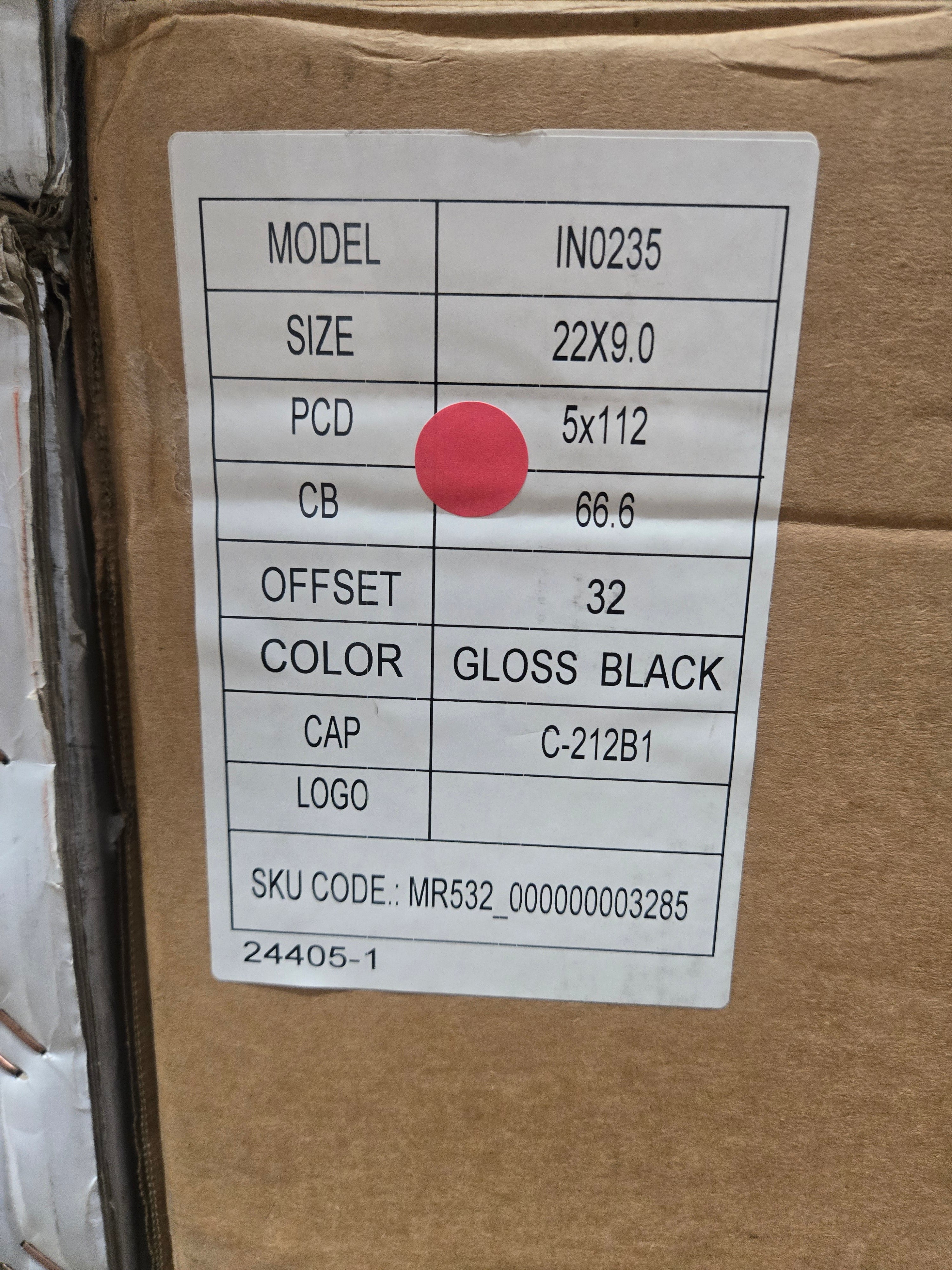 0235 22x9.0 5x112 GLOSS BLACK CB66.6 ET32