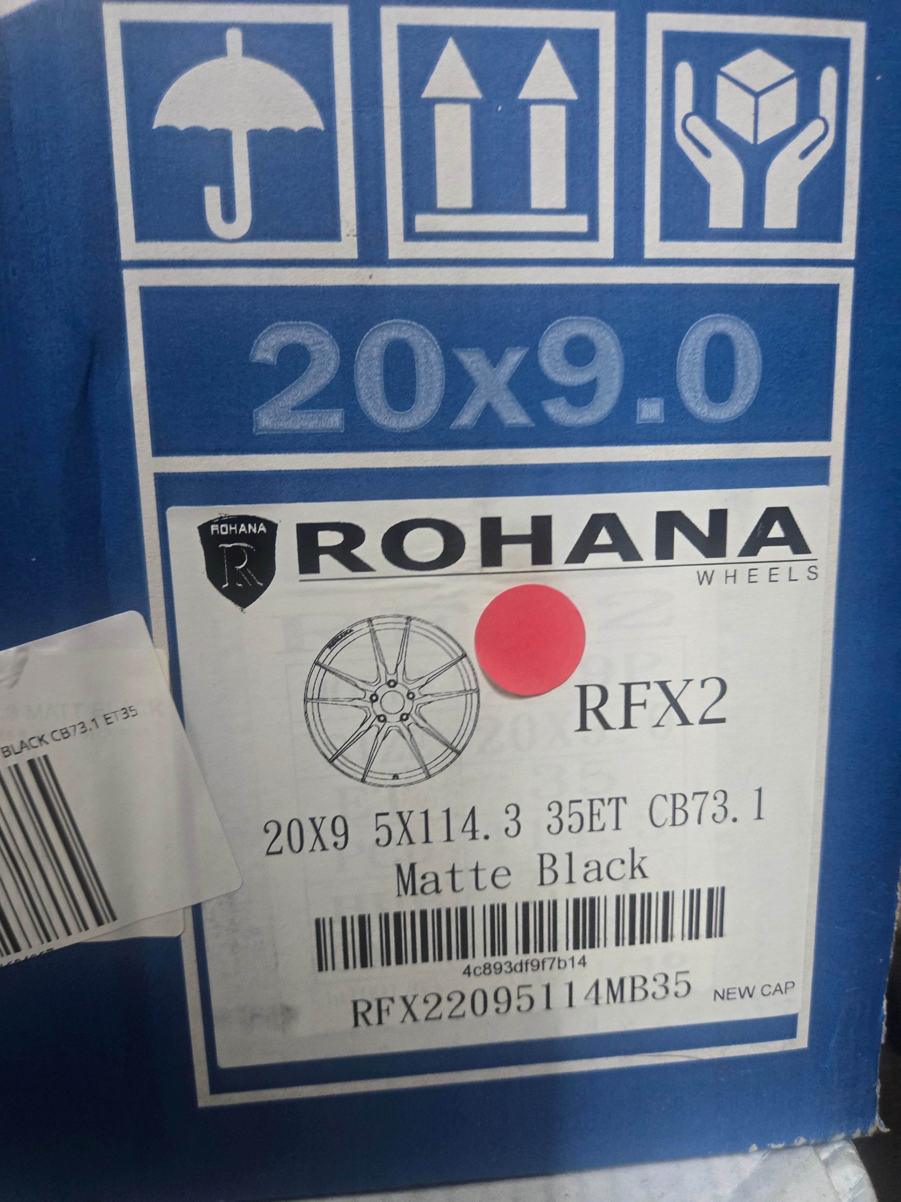 ROHANA RFX2 20X9.0 5X114.3 MATTE BLACK CB73.1 ET35