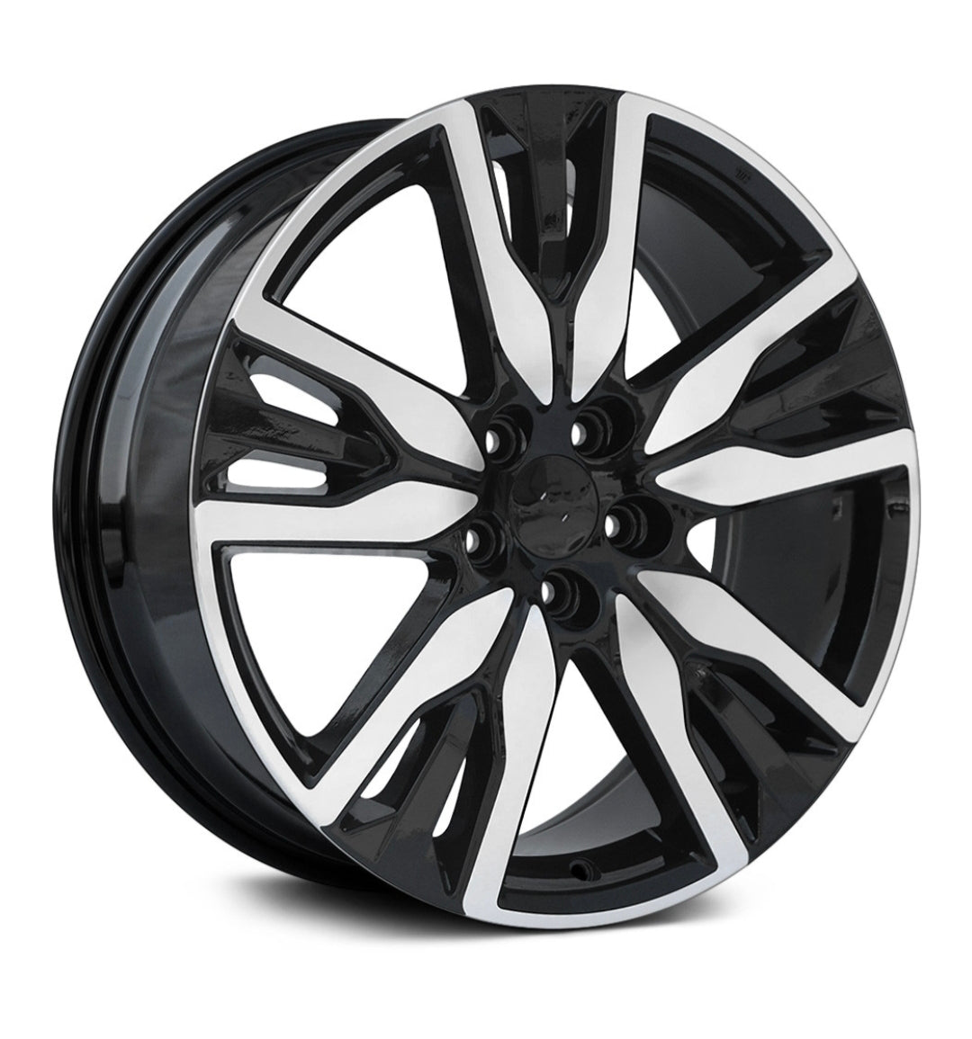 W319 20X8.0 5X114.3 BLACK MACHINED FACE CB64.1 ET55