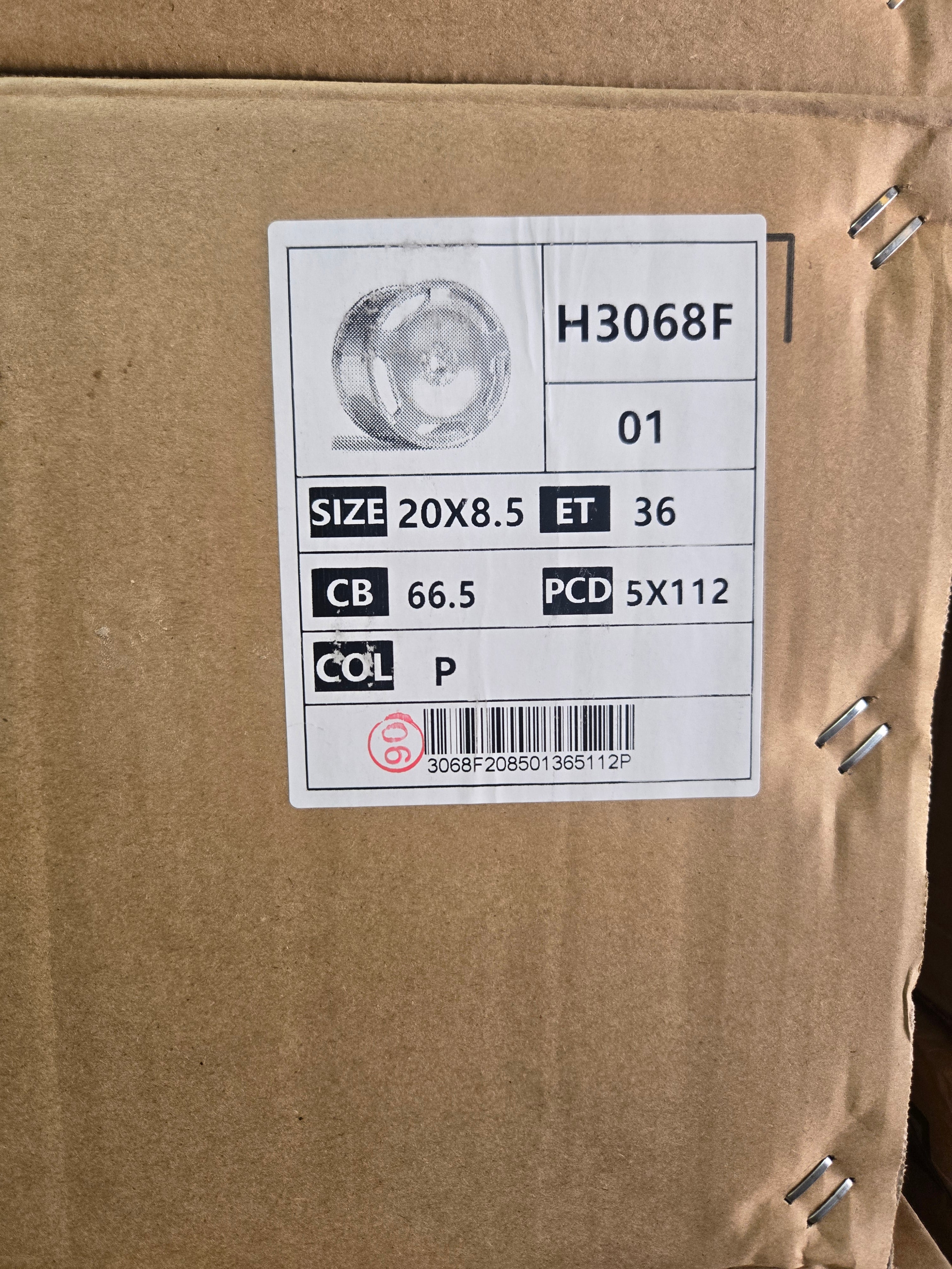 H3068 20X8.5 5X112 EXTRA HIGH SPEED POLISHED CB66.56 ET36