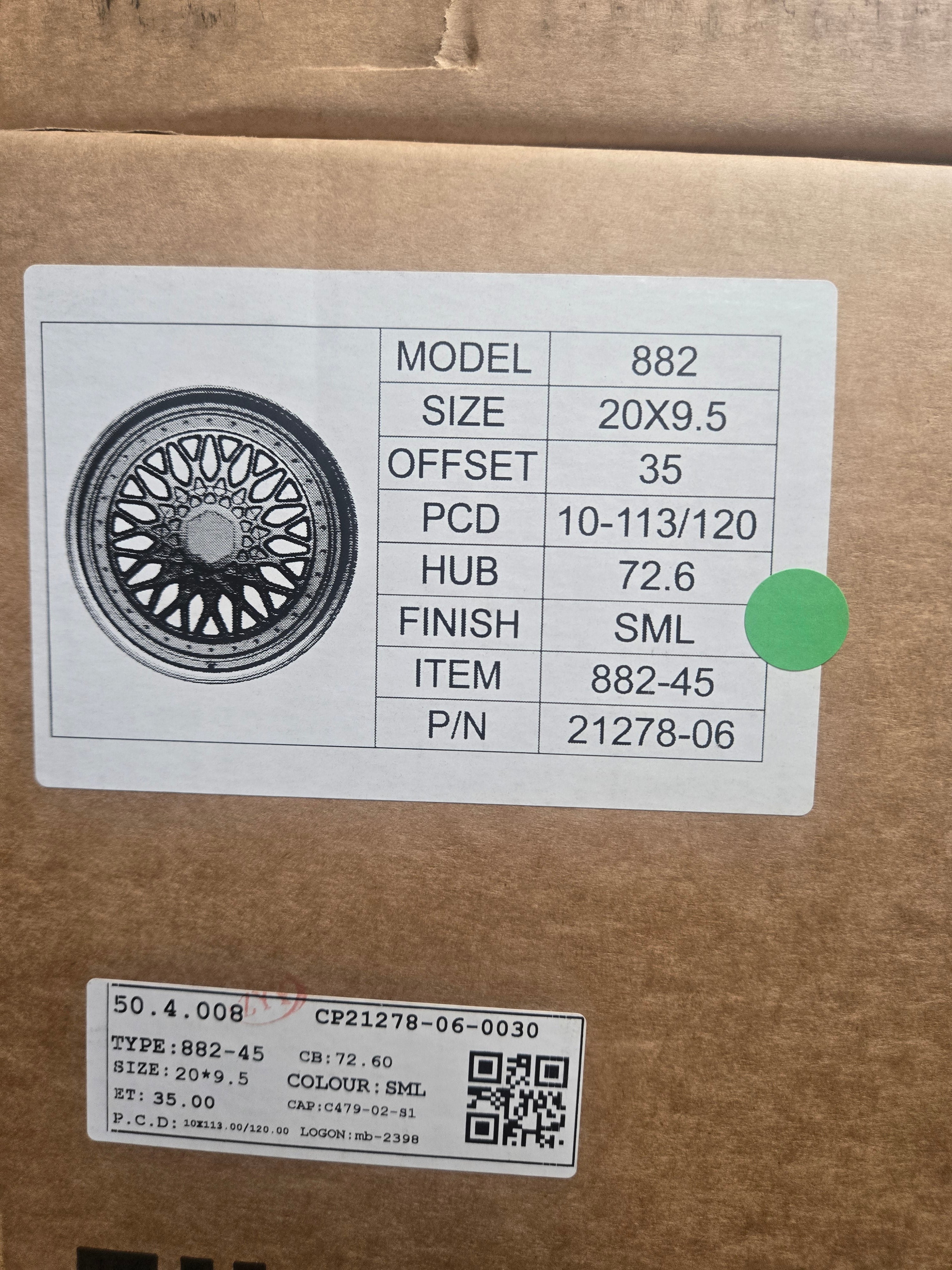 882 20X9.5 5X112 5X114.3 5X120 SILVER MACHINED LIP CB72.1 ET35