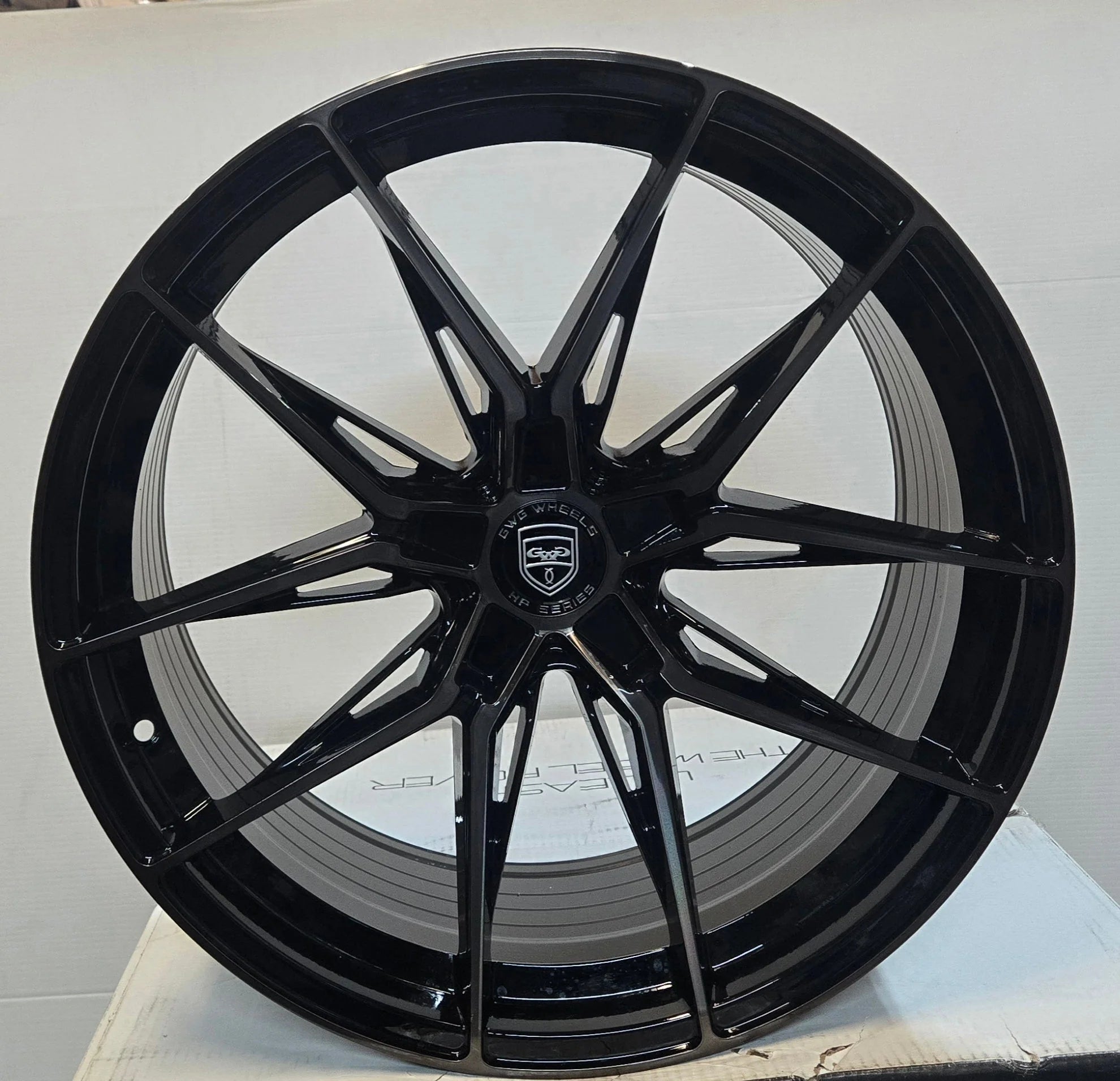 GWG HP1 20X9.0 5X112 5X114.3 GLOSS BLACK DARK TINT CB74.1 ET35