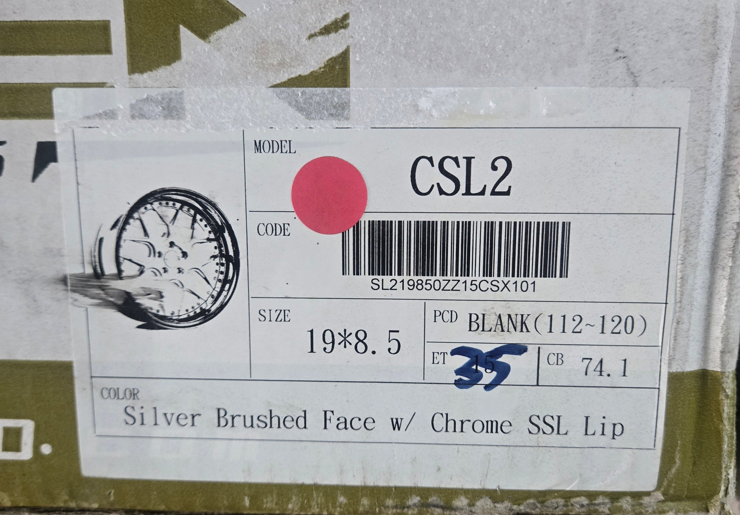 RENNEN CSL2 19X8.5 5X114.3 SILVER BRUSHED CHROME SSL LIPCB74.1 ET35