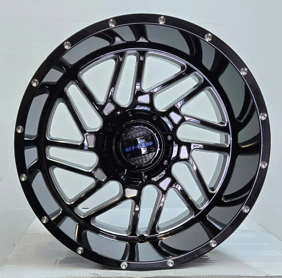 MT232 20X12 6X139.7 BLACK MACHINED MILLED CB106.1 ET44