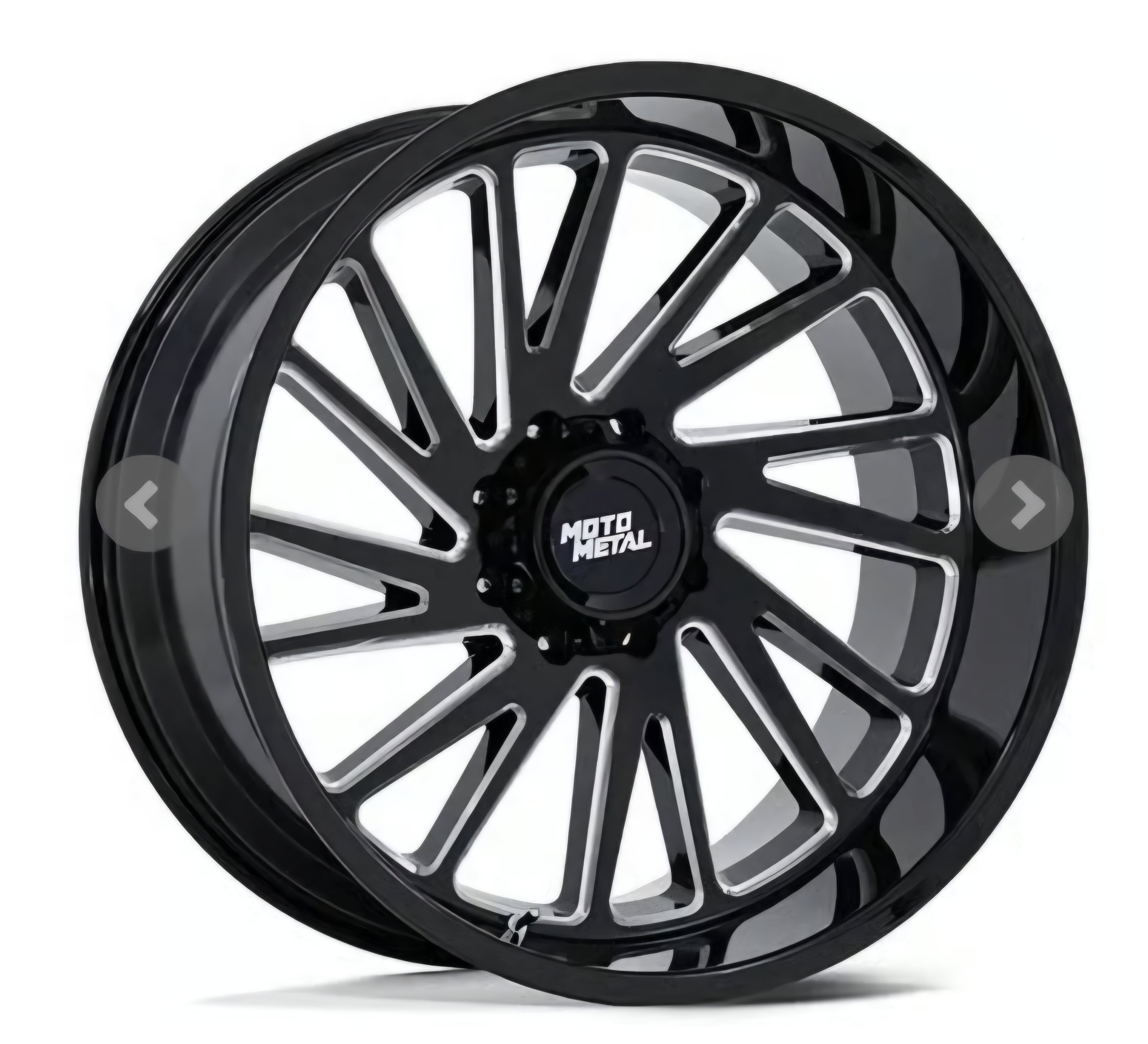 M0811 22X10.0 8X180 GLOSS BLACK MILLING CB124.2 ET18