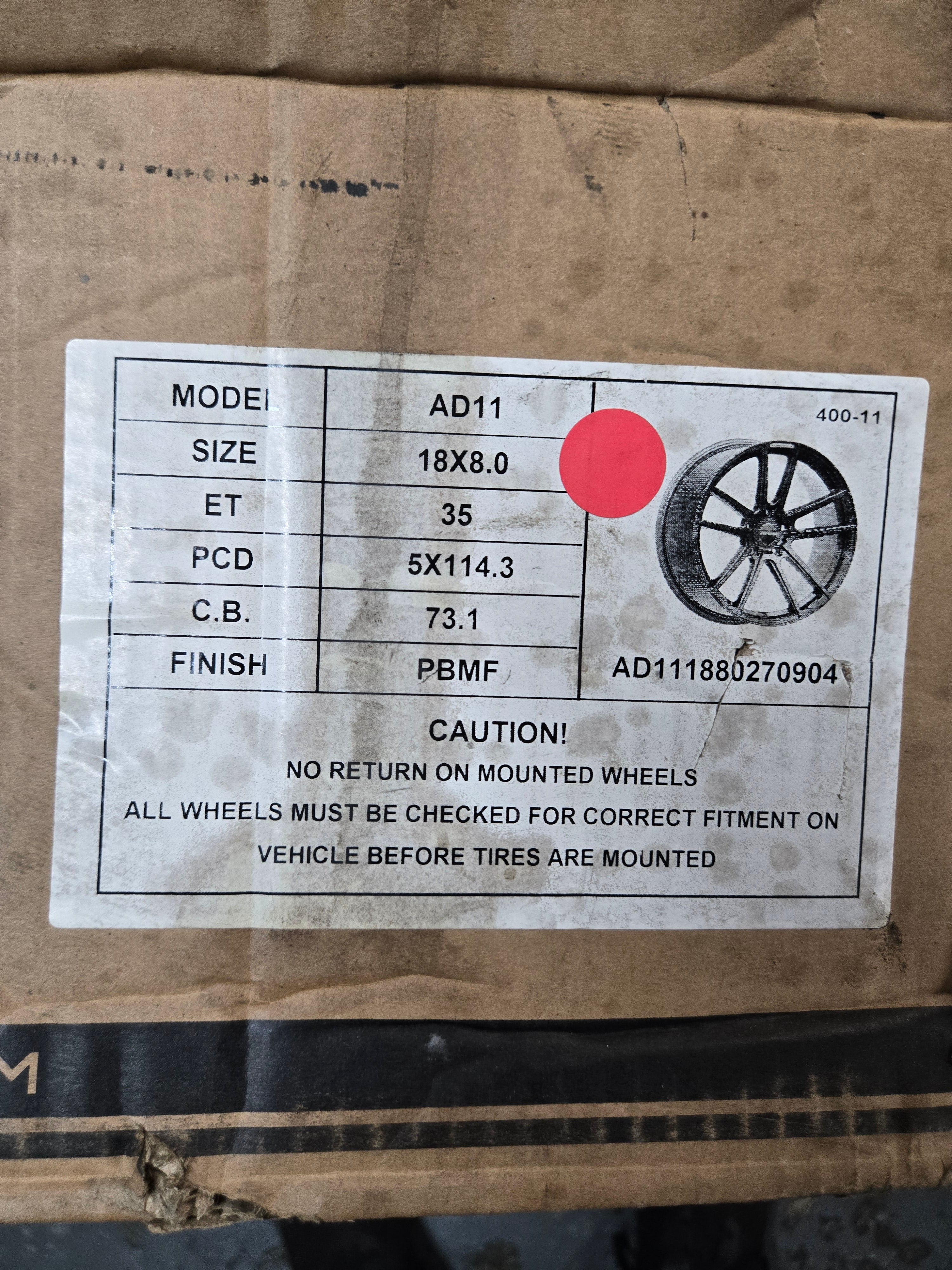 PEGASUSS AD11 18X8.0 5X114.3 PBMF CB73.1 ET35