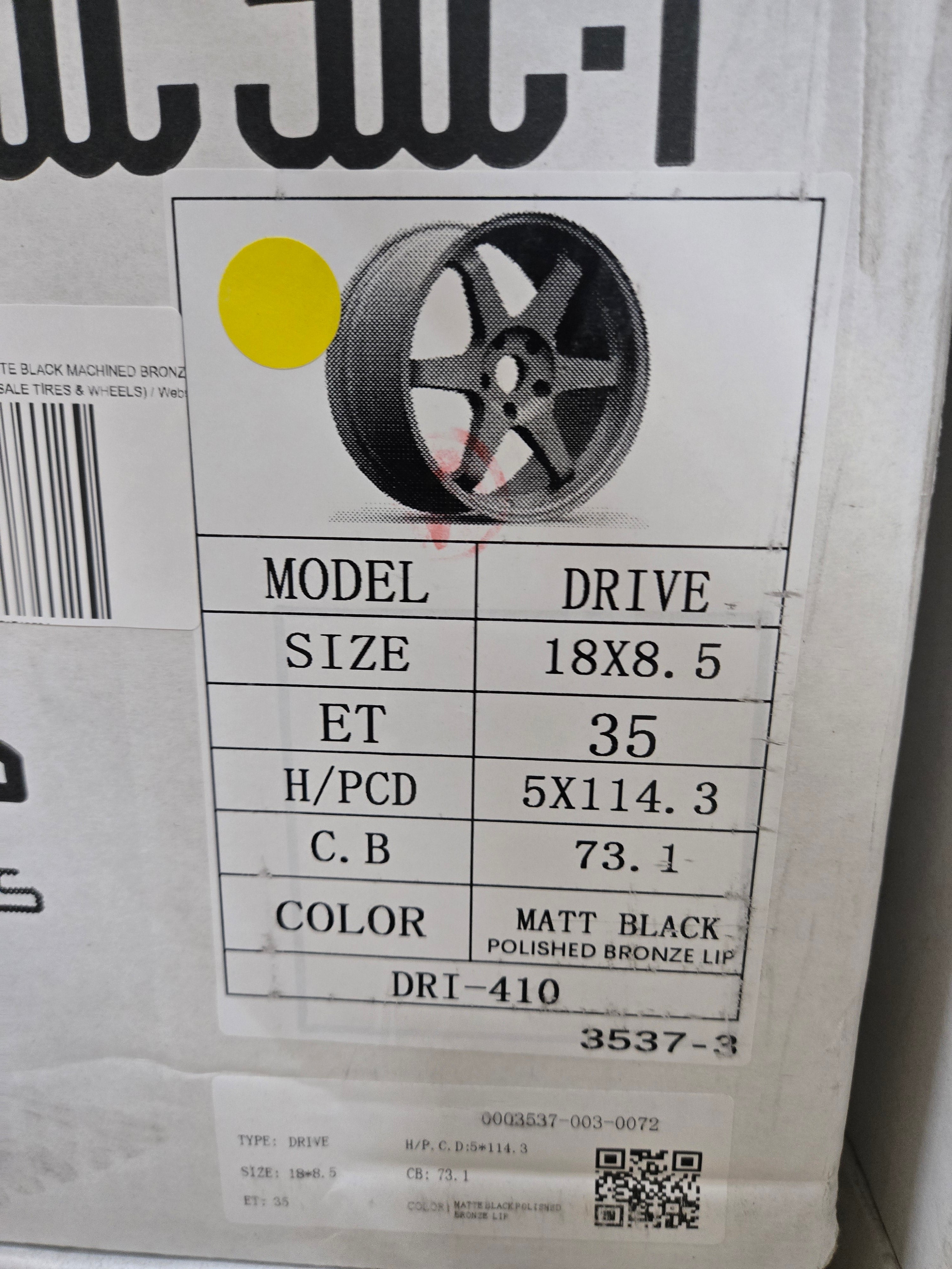 TRAKLITE DRIVE 18X8.5 5X14.3 MATTE BLACK MACHINED BRONZE LIP CB73.1 ET35