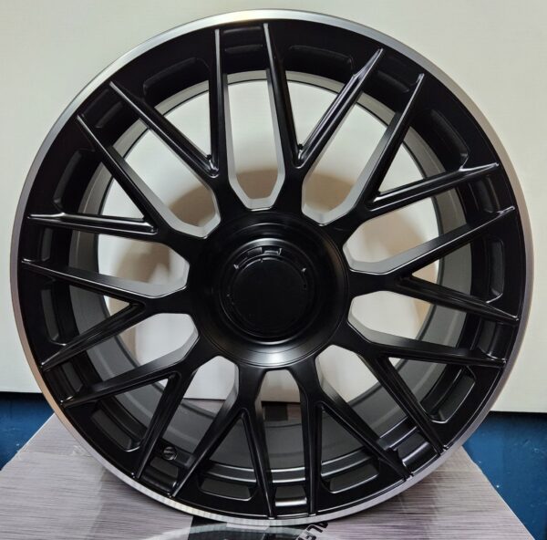 W803 20X9.5 5X112 SATING BLACK MACHINED LIP CB66.1 ET38