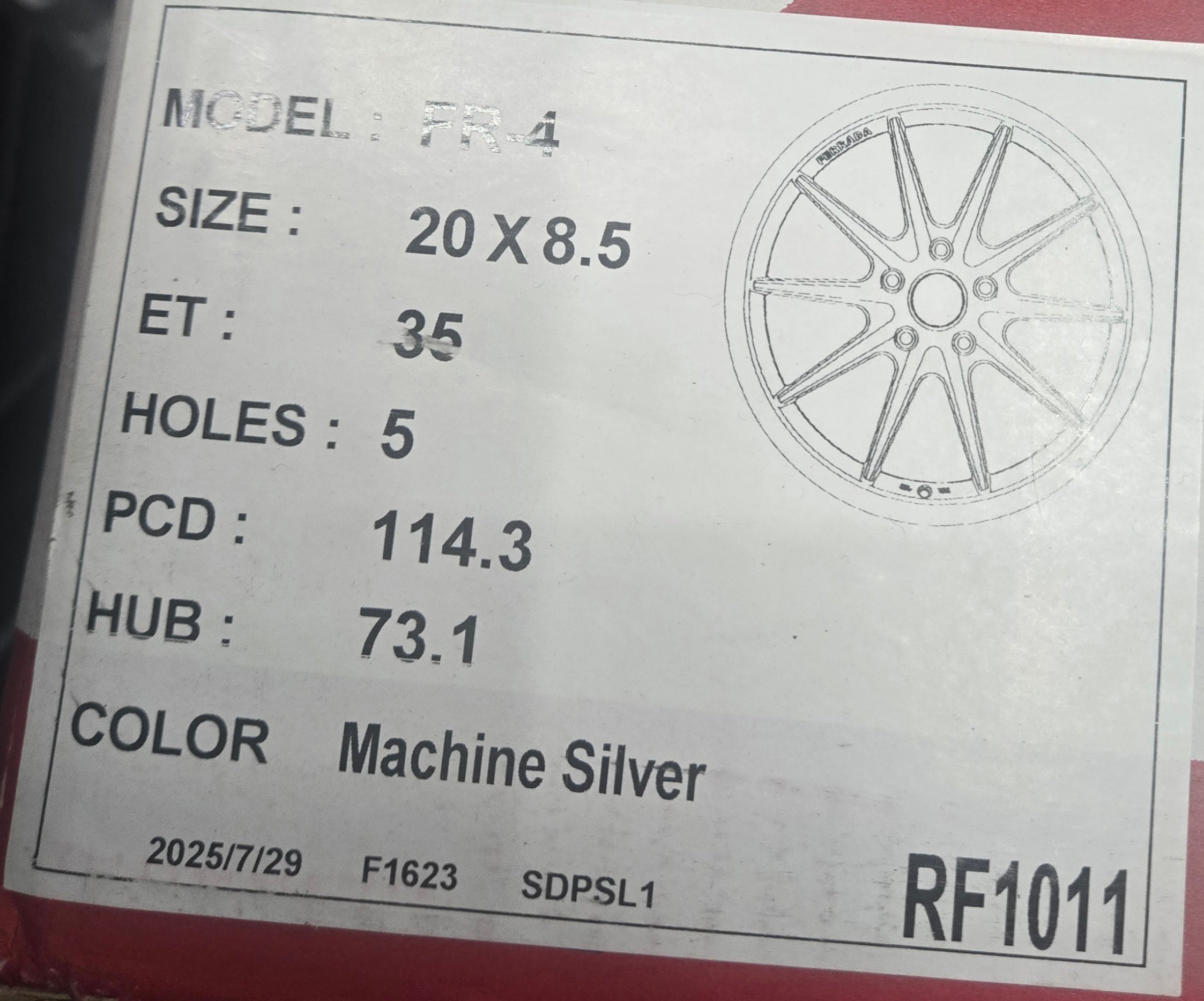 FERRADA FR4 20X8.5 5X114.3 SILVER MACHINED CB73.1 ET35
