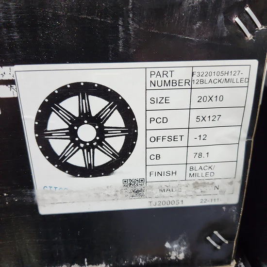 FORCE F32 20X10 5X127 PIANO BLACK MACHINE MILL FACE