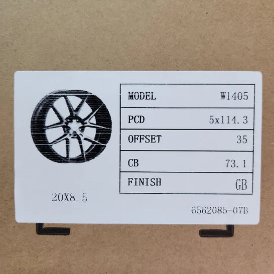 W1405 20X8.5 5X114.3 GLOSS BLACK