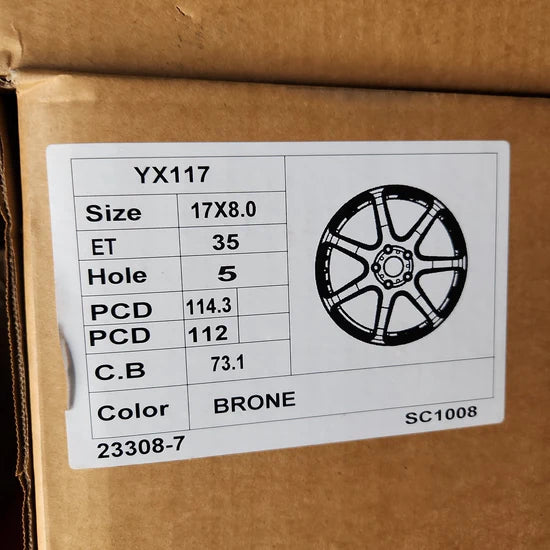OE-YX117 1008 EMOTION T7R STYLE 17x8.0 5x112 5x114.3 MATTE BRONZE