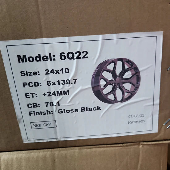 GWG 6Q22 24X10 6X135 GLOSS BLACK