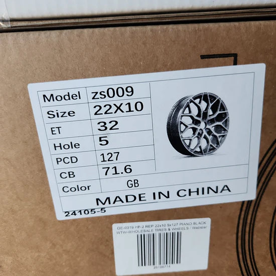 OE-0319 HF-2 REP 22x10 5x127 PIANO BLACK