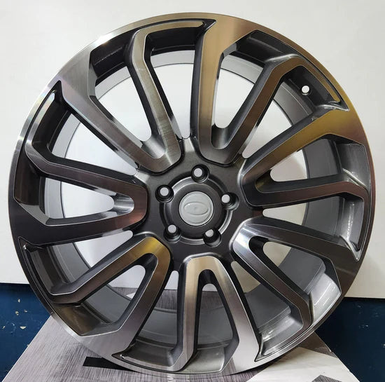LAND ROVER STYLE W795 22X9.5 5X120 GUN METAL MACHINED FACE