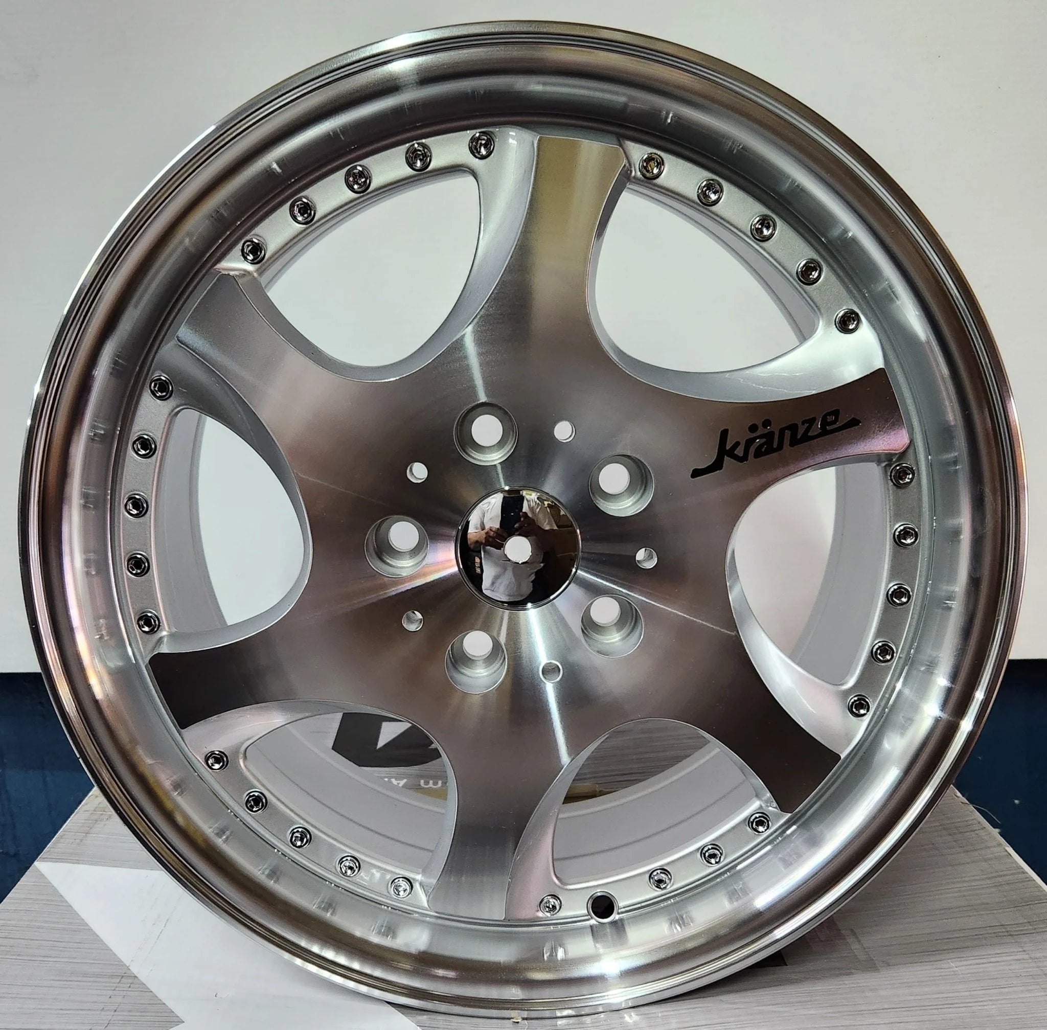 OE-KRANZE BAZREIA V2 REP 19464-9 16X7.5 5X114.3 SILVER POLISHED LIP BLACK LETTERING