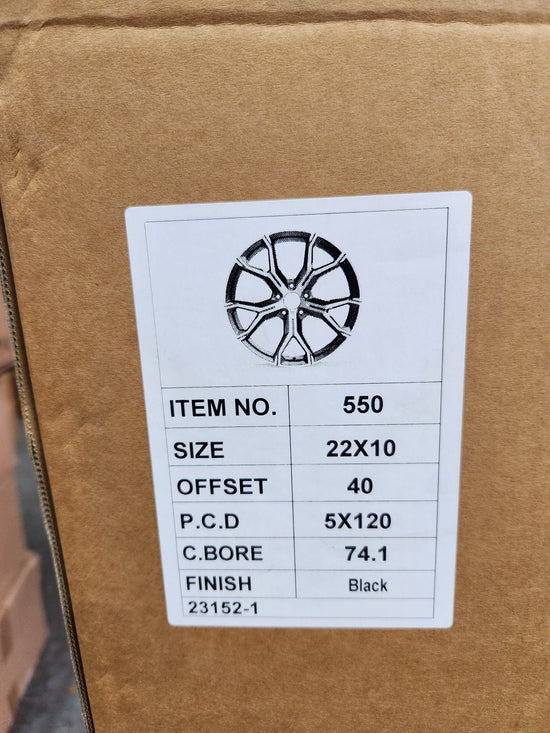 OE 5497 741M STYLE REP 22X10 5X120 PIANO BLACK