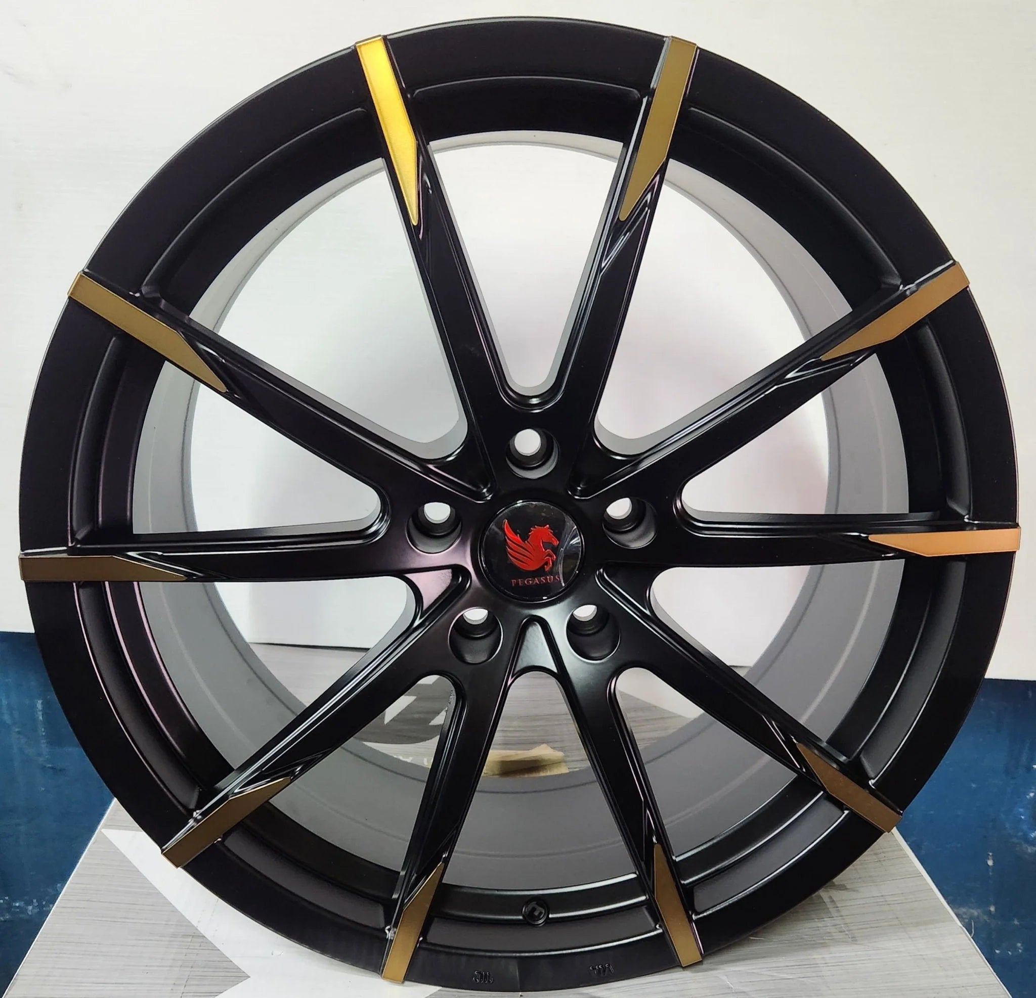 PEGASUS AD073 19X8.5 5X114.3 MATT BLACK BRONZE FACE
