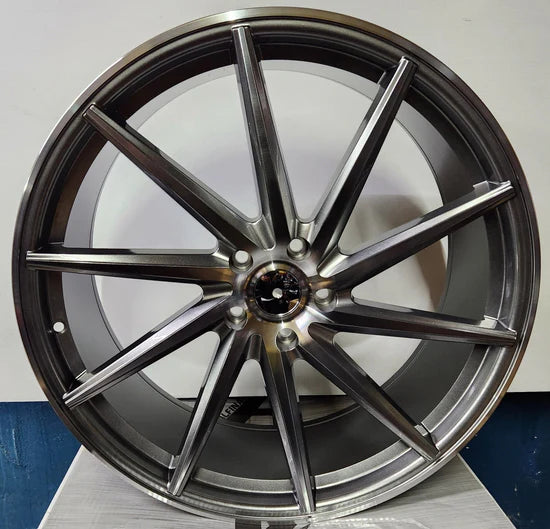 ALFINA AF301 22X9.0 5X120 GLOSSY GUNMTAL MACHINED FACE