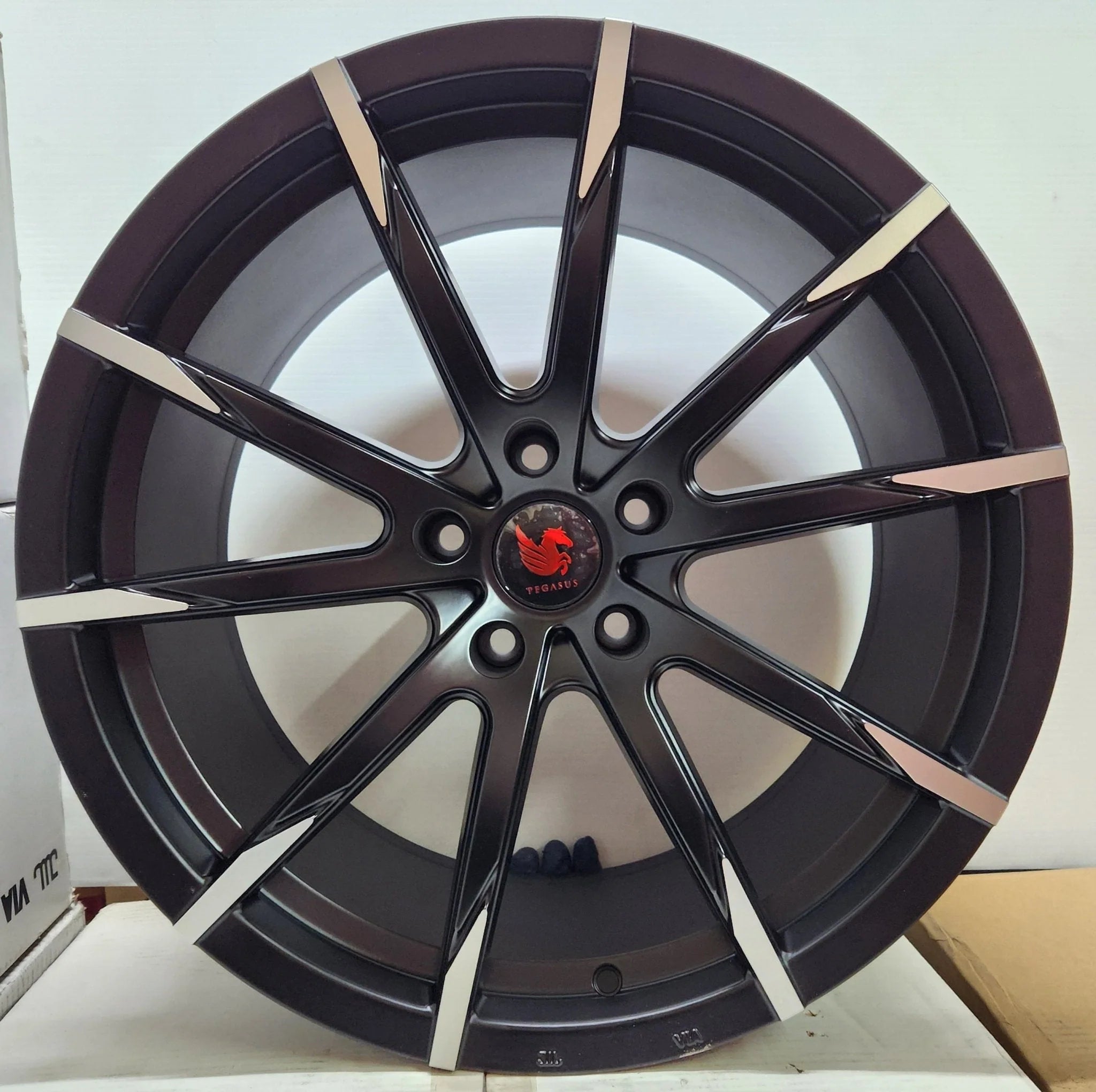 PEGASUS AS73 19x8.5 5X120 MATT BLACK MACHINED FACE