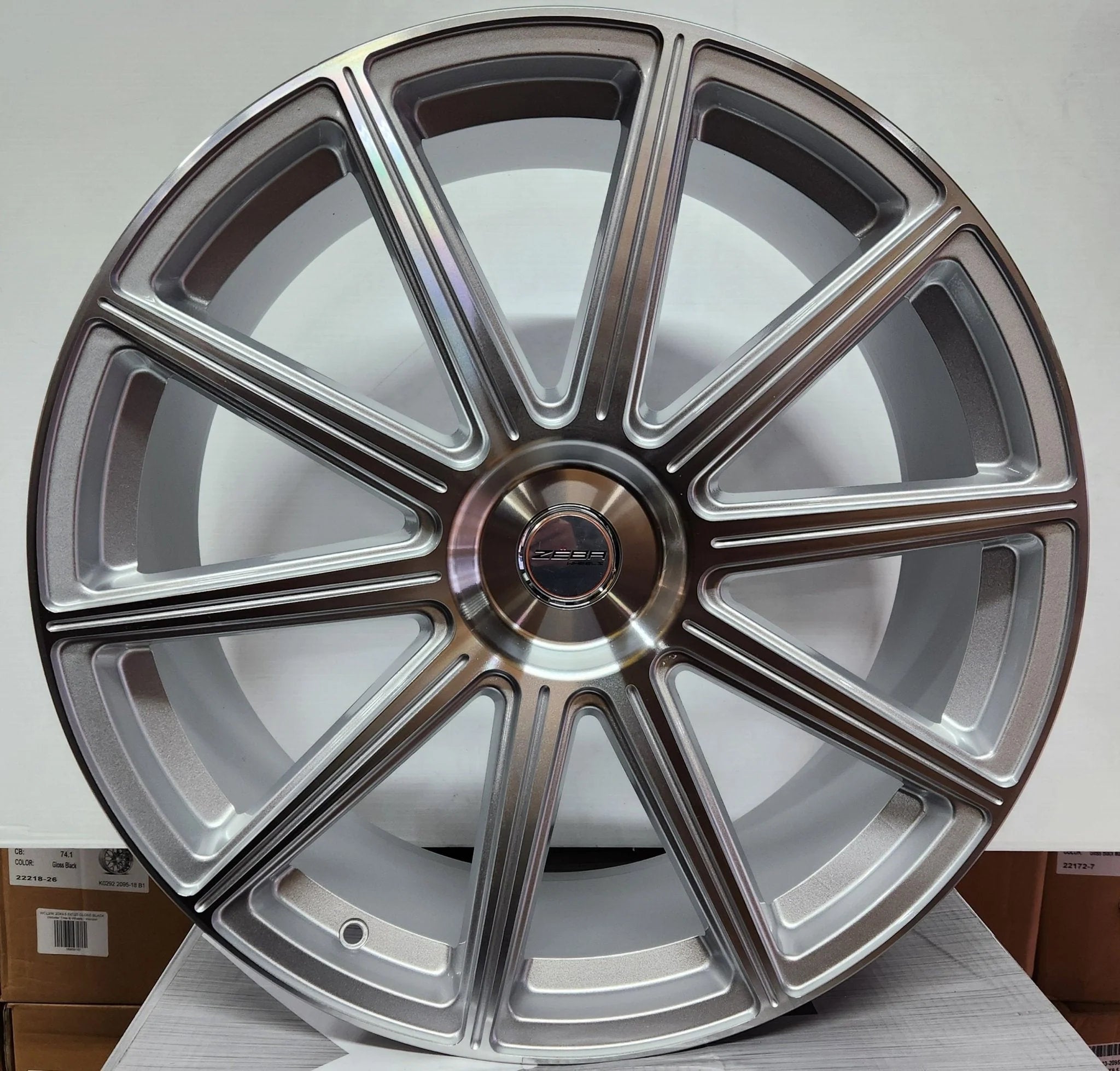 GWG G42 22x9 BLANK METALIC SILVER W MACHINE FACE