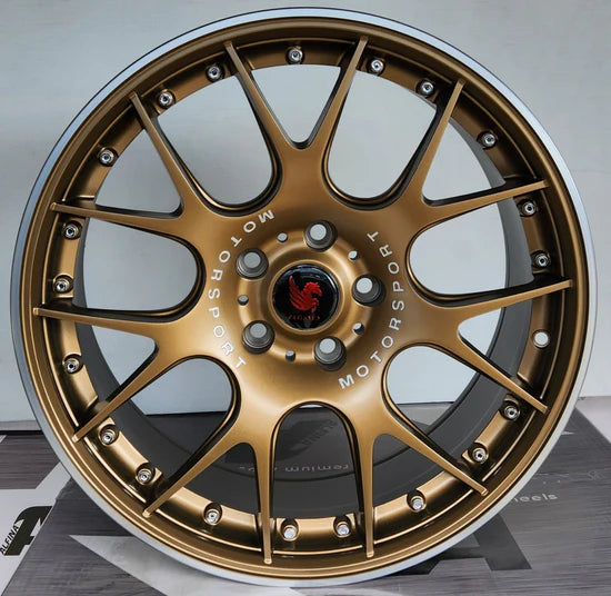 OE-0278 18x8.0 5x112 5x114.3 MATTE BLACK BRONZE LINE LiP