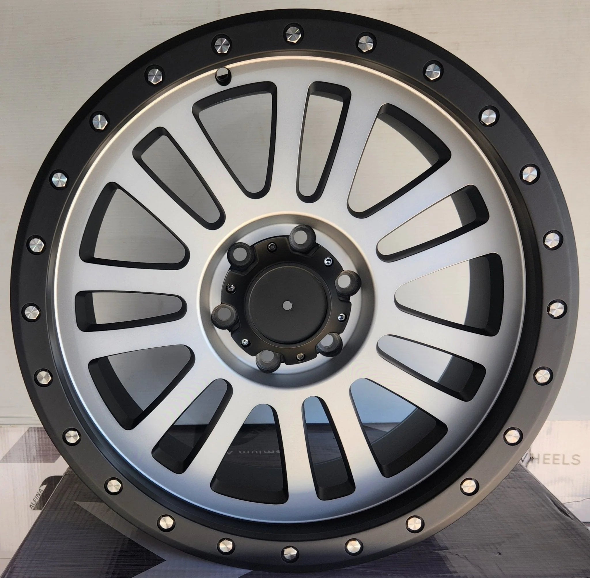 OE-B1036 EL CAJON REP 20x9.0 6x139.7 MATTE BLACK MACHINED FACE + CHROME
