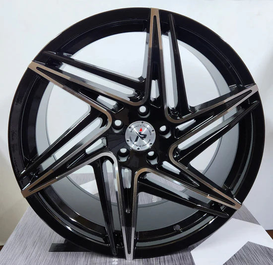 IMPACT RACING 606 20x8.5 5x114.3 GLOSS BLACK MACHINED FACE