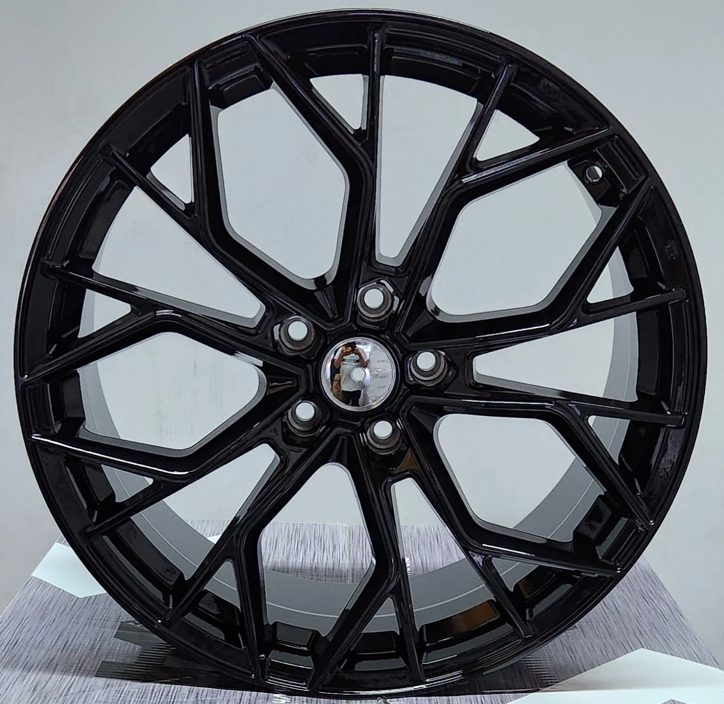 PEGASUS-5558 Si-03 19x9.5 5x112 / 5x114.3 GLOSS BLACK +38mm 73.1mm