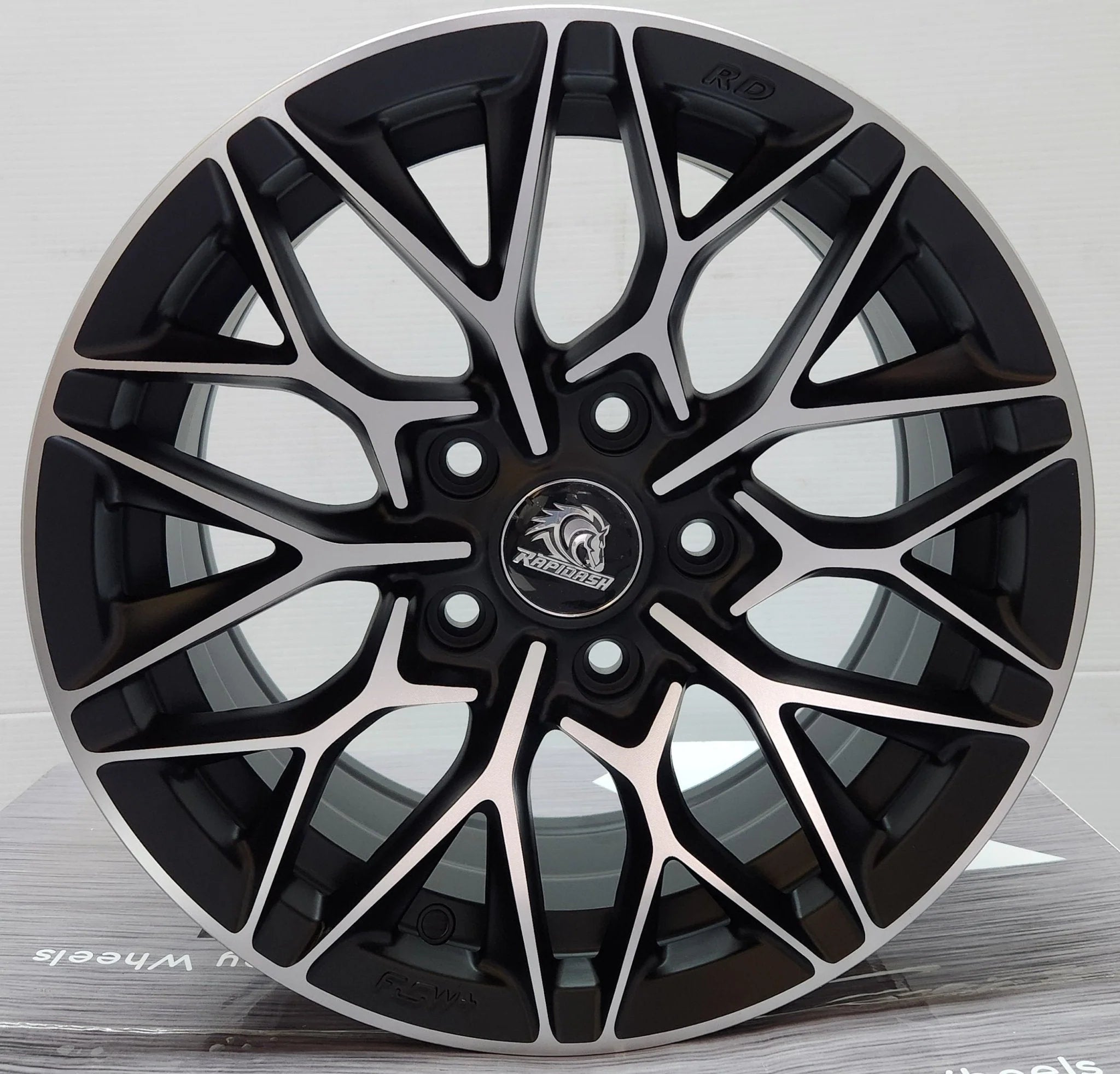 RD-V8 15X6.5 5X114.3 MATTE BLACK MACHINED FACE