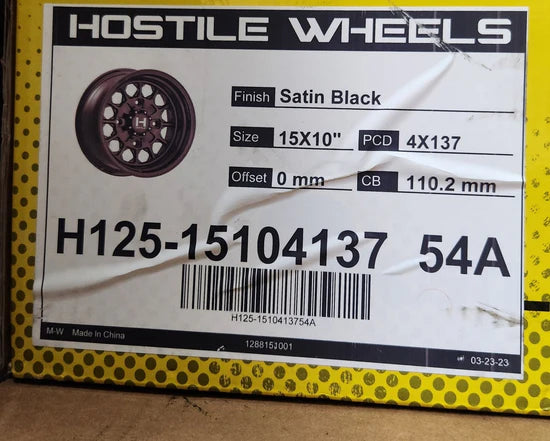 H125 15x10 4x137 MATTE BLACK